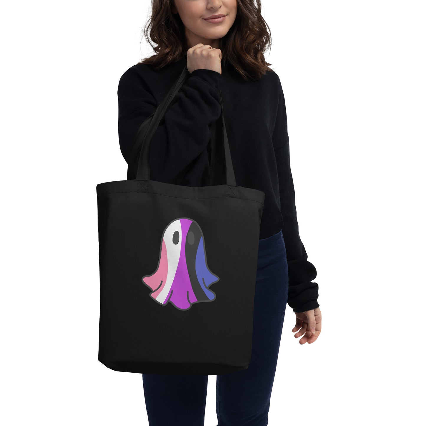 Genderfluid Pride Ghost Tote Bag