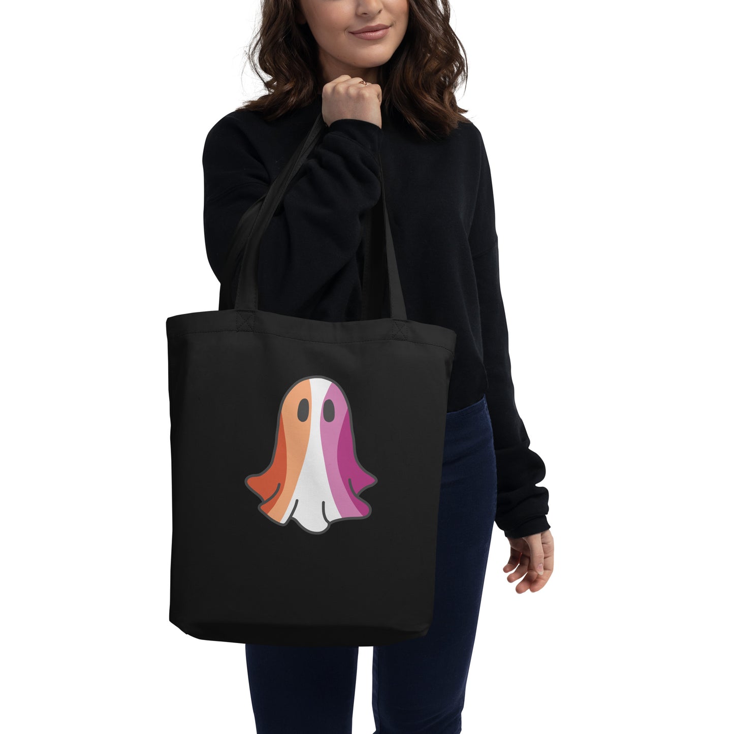 Lesbian Pride Ghost Tote Bag