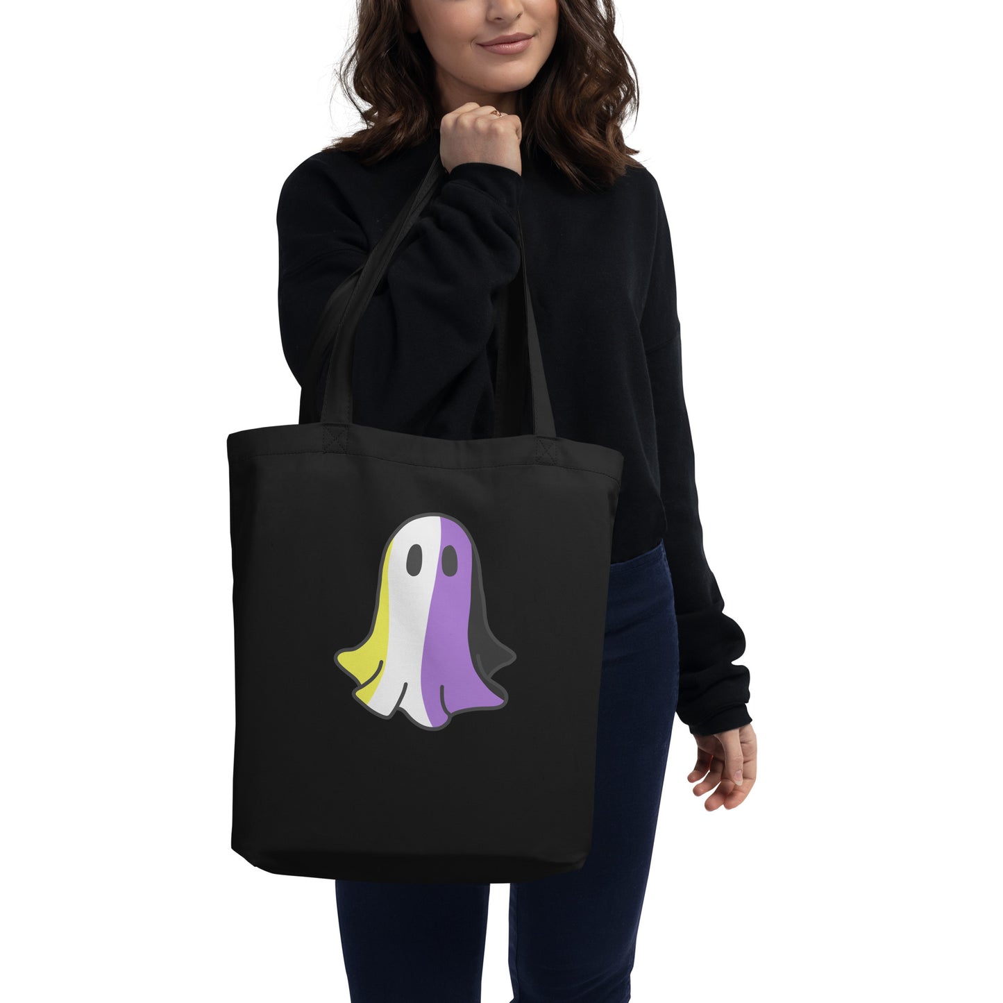 Nonbinary Pride Ghost Tote Bag