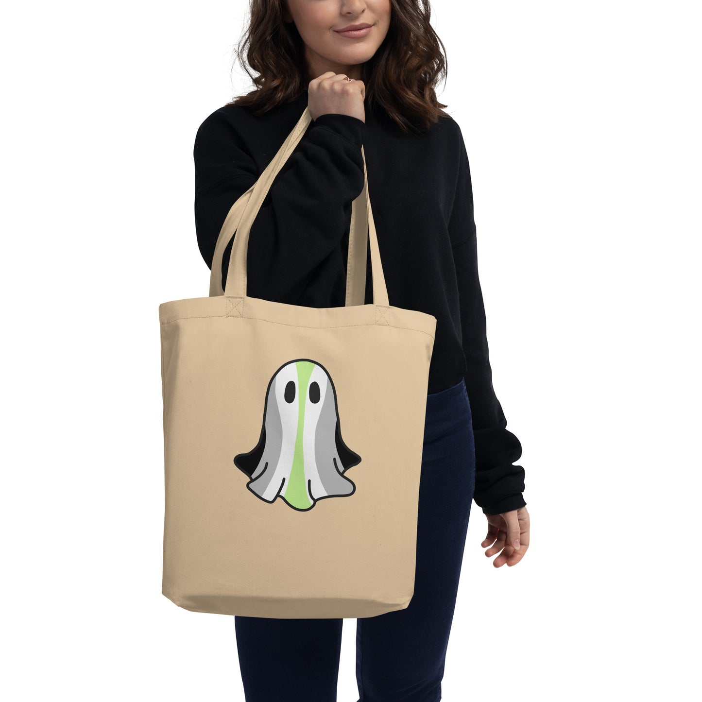 Agender Pride Ghost Tote Bag