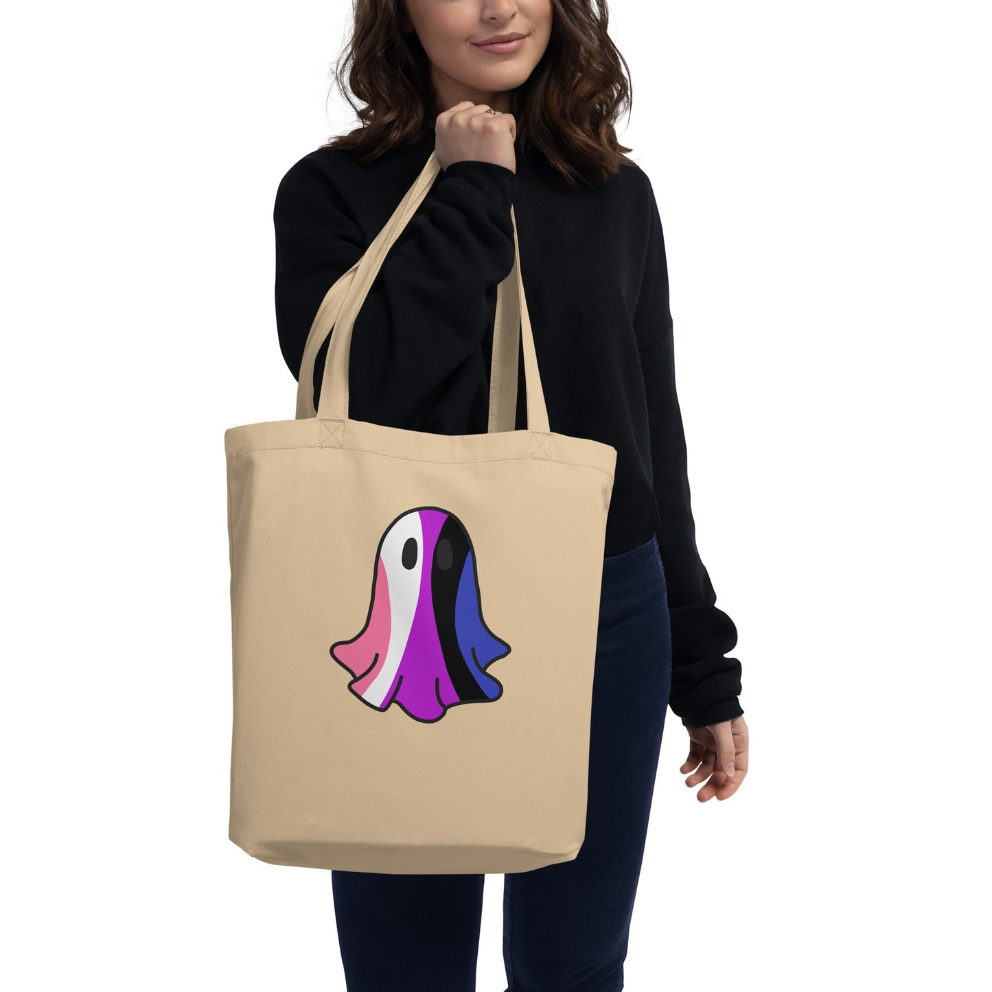 Genderfluid Pride Ghost Tote Bag