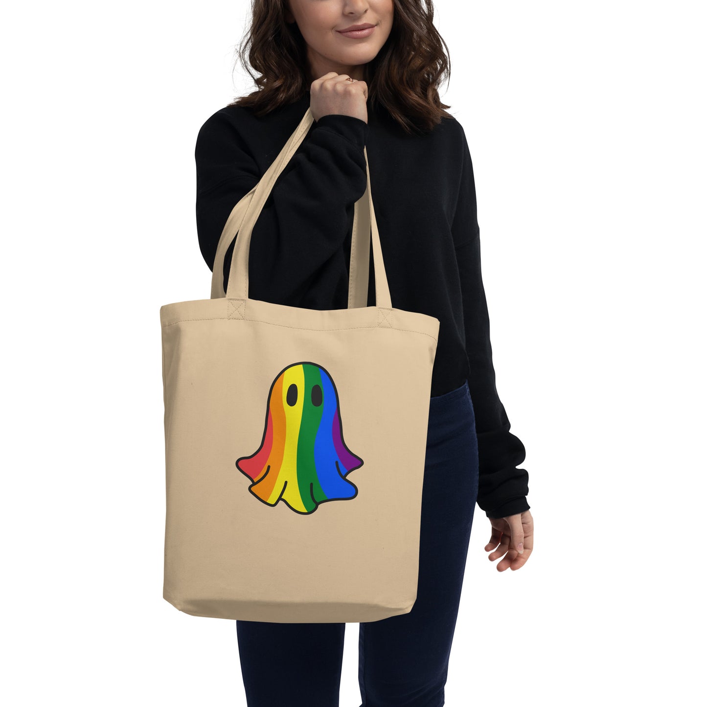 Rainbow Pride Ghost Tote Bag