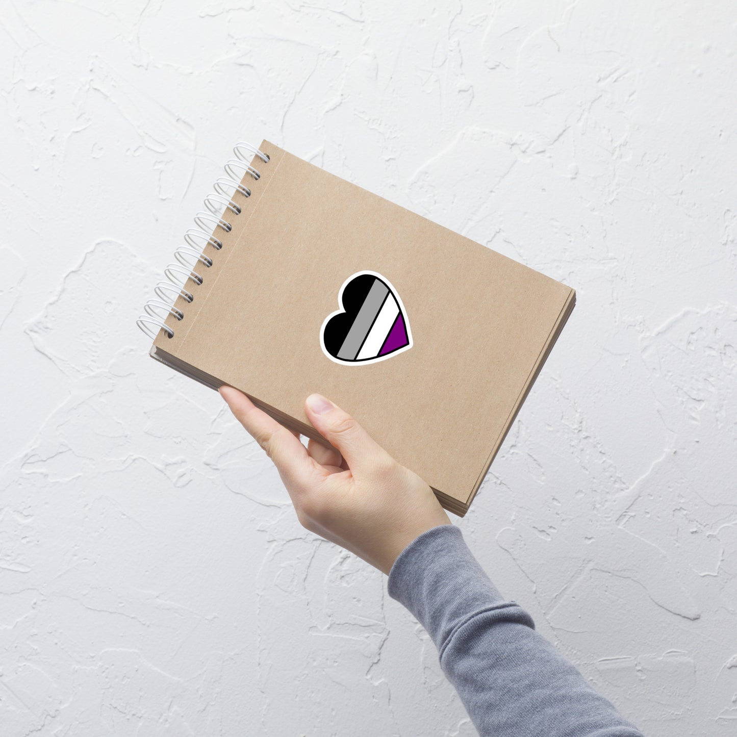 Asexual Pride Heart Sticker – Ace Flag Vinyl Decal