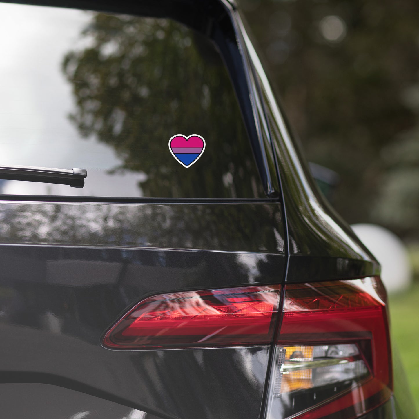 Bisexual Pride Heart Sticker – Bi Flag Vinyl Decal