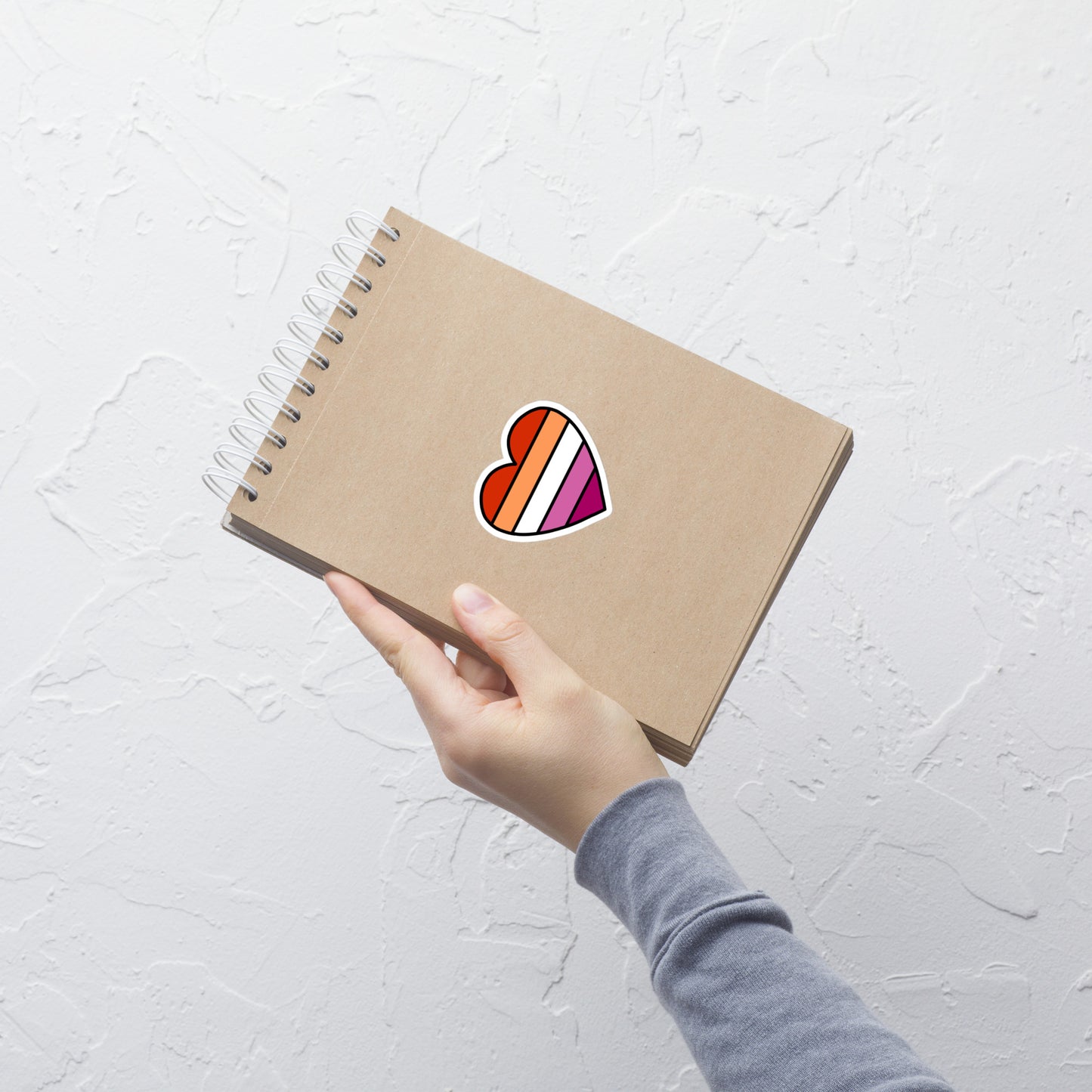 Lesbian Pride Heart Sticker – Lesbian Flag Vinyl Decal