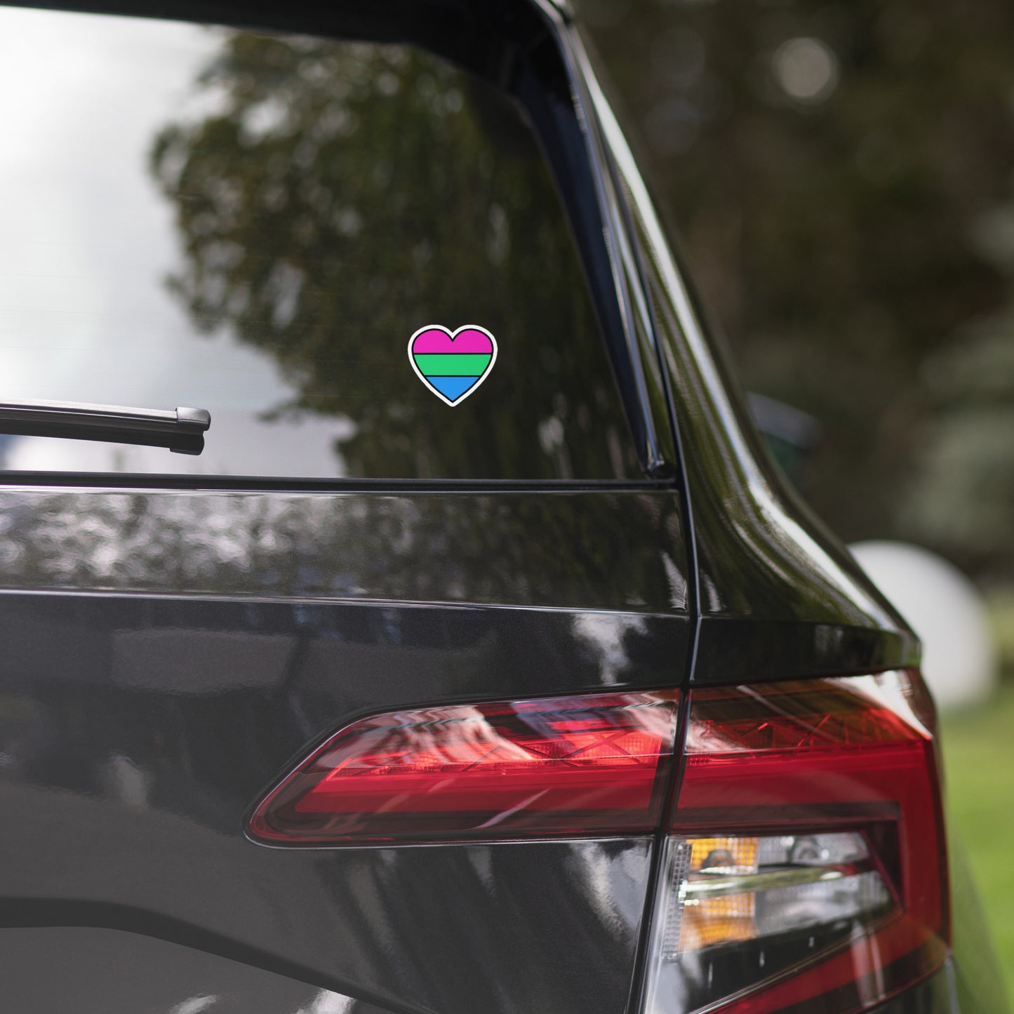 Polysexual Pride Heart Sticker – Poly Flag Vinyl Decal