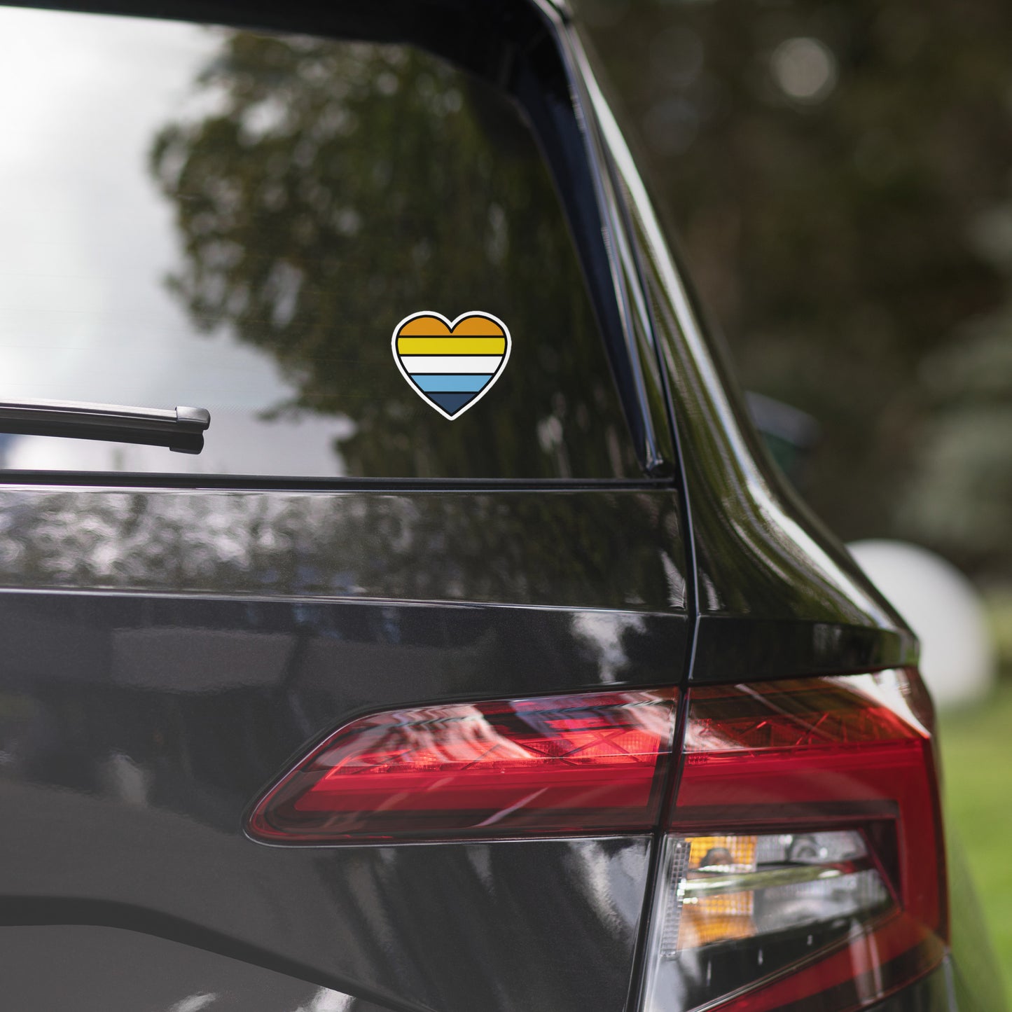 Aroace Pride Heart Sticker – Aromantic Asexual Flag Vinyl Decal