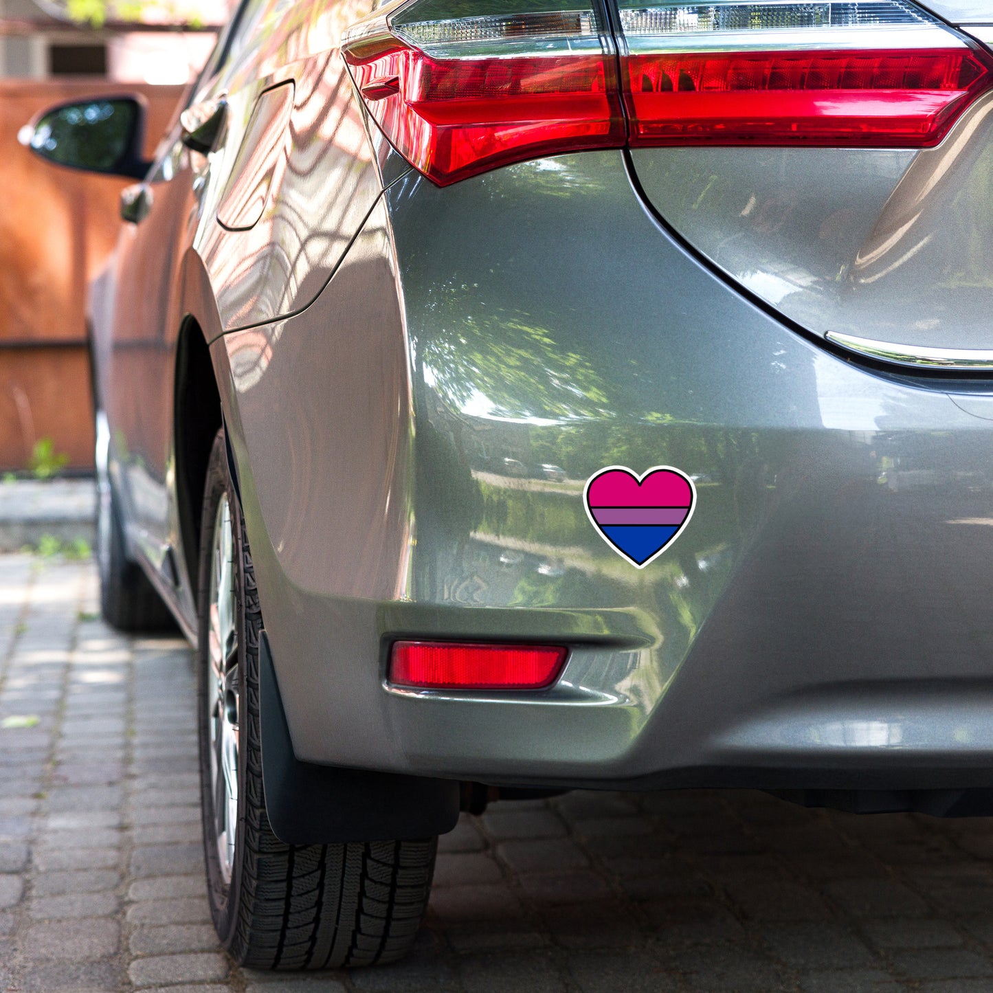 Bisexual Pride Heart Sticker – Bi Flag Vinyl Decal