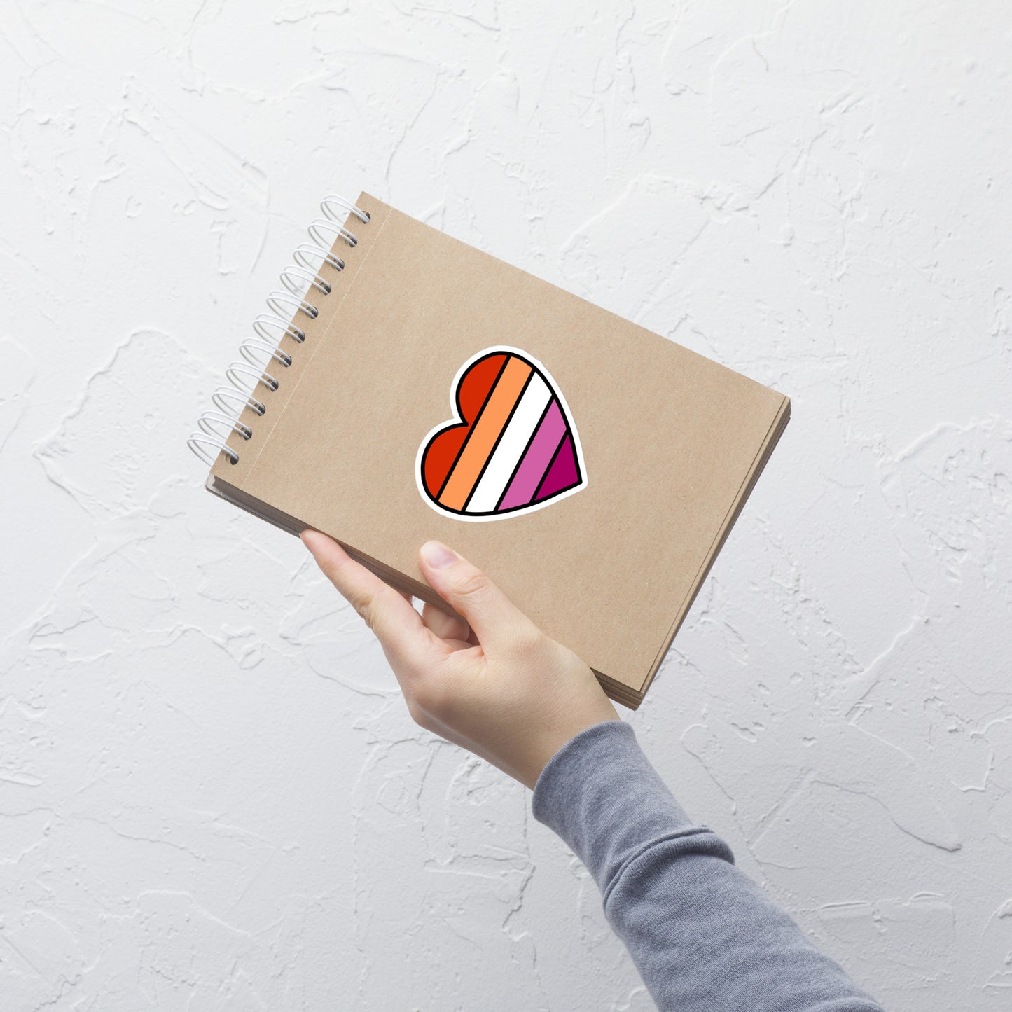 Lesbian Pride Heart Sticker – Lesbian Flag Vinyl Decal