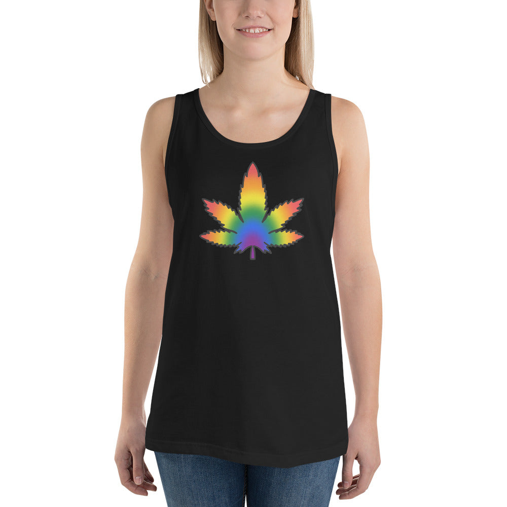 Rainbow Pride Leaf Tank Top