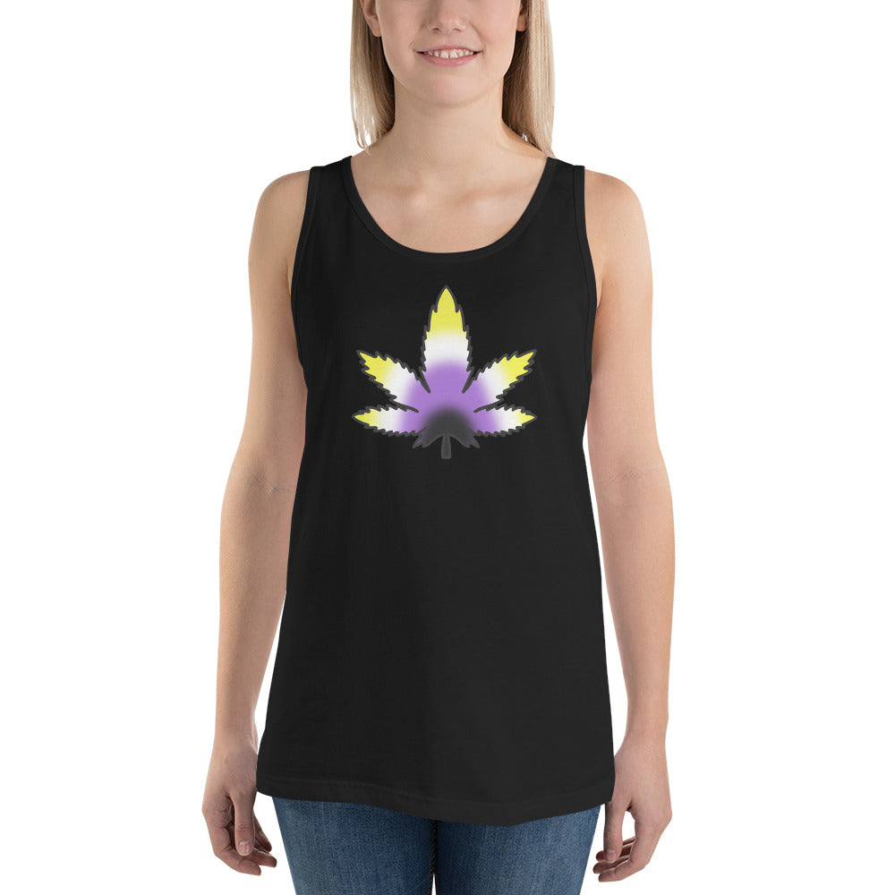 Nonbinary Pride Leaf Tank Top