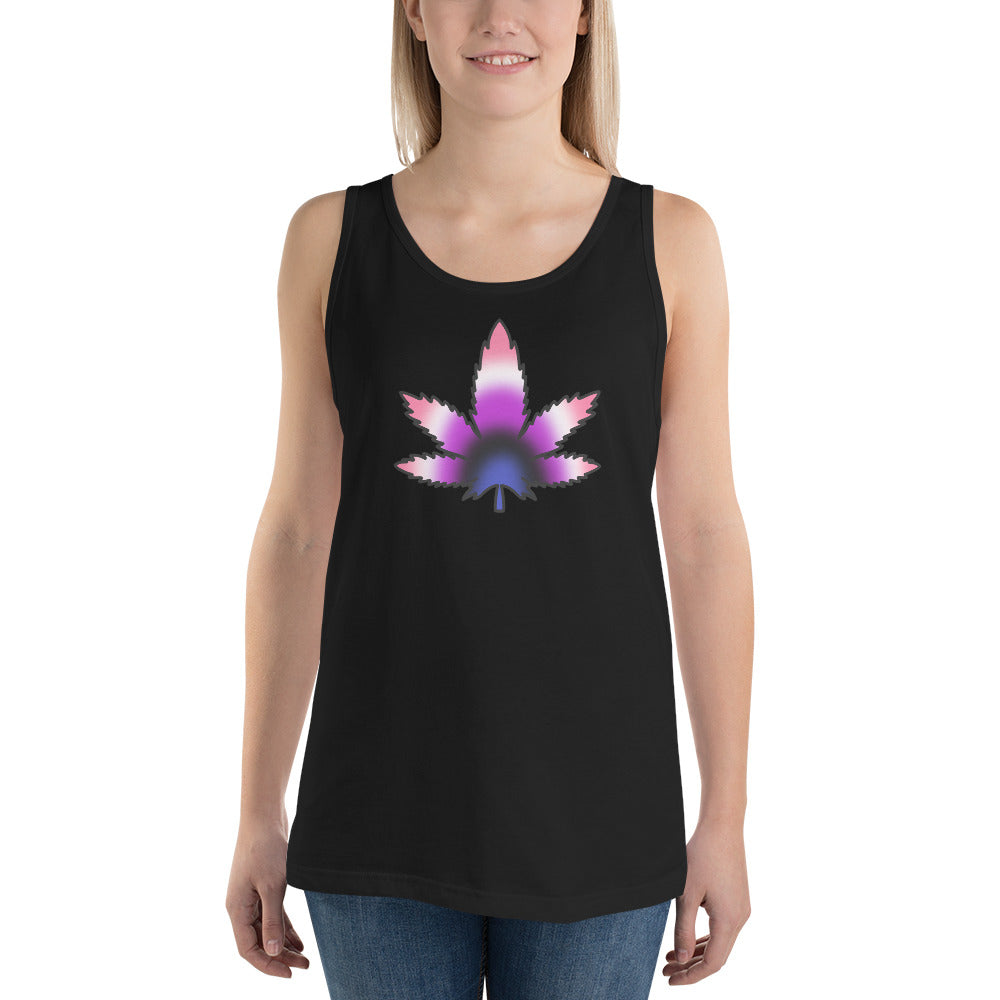 Genderfluid Pride Leaf Tank Top