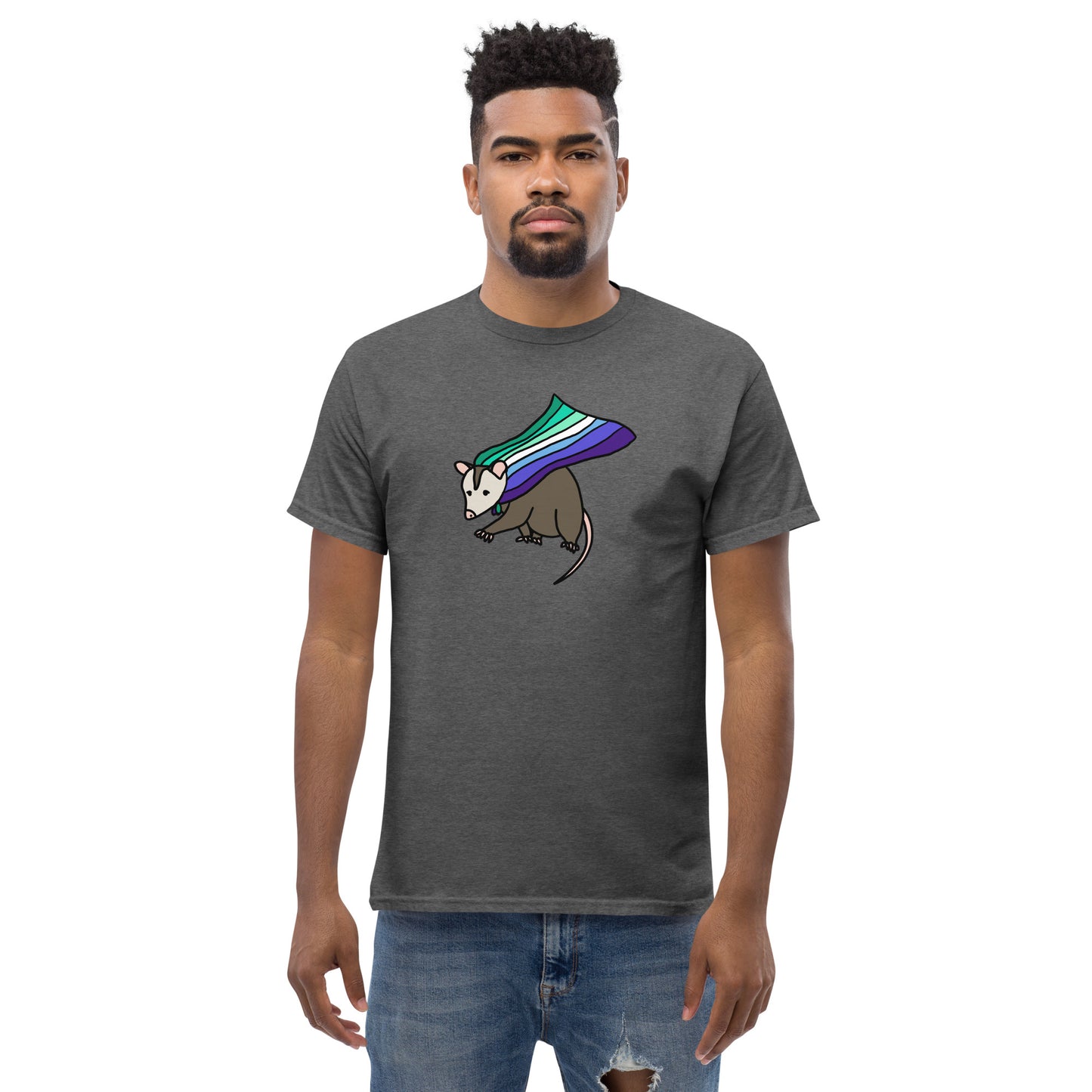 Masculine Gay Pride Large Possum T-Shirt