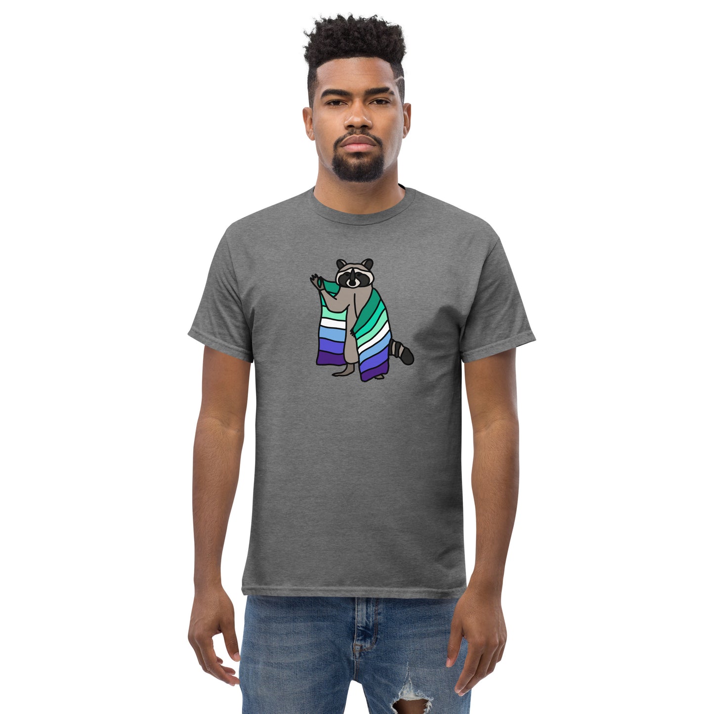 Masculine Gay Pride Raccoon T-Shirt