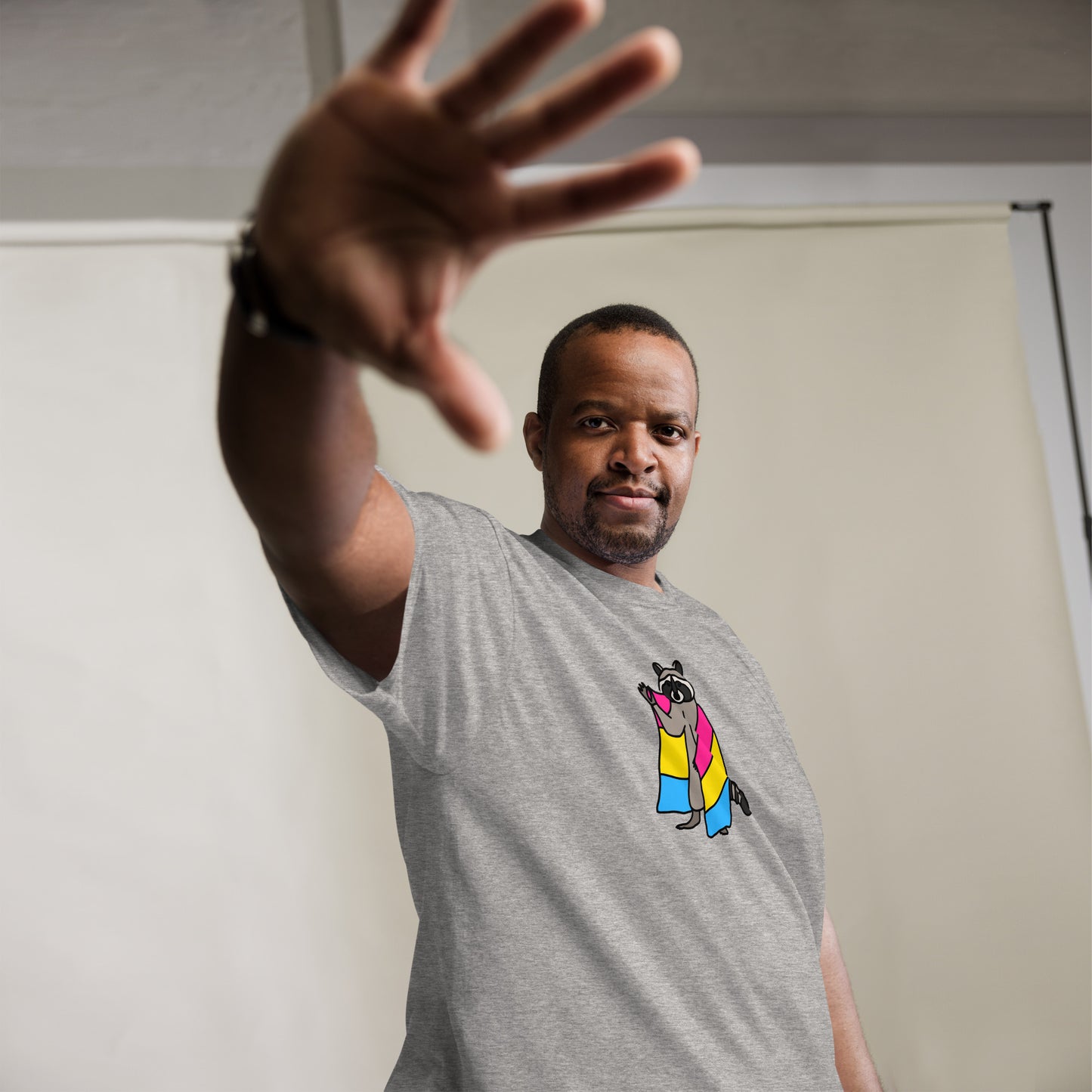 Pansexual Pride Raccoon T-Shirt