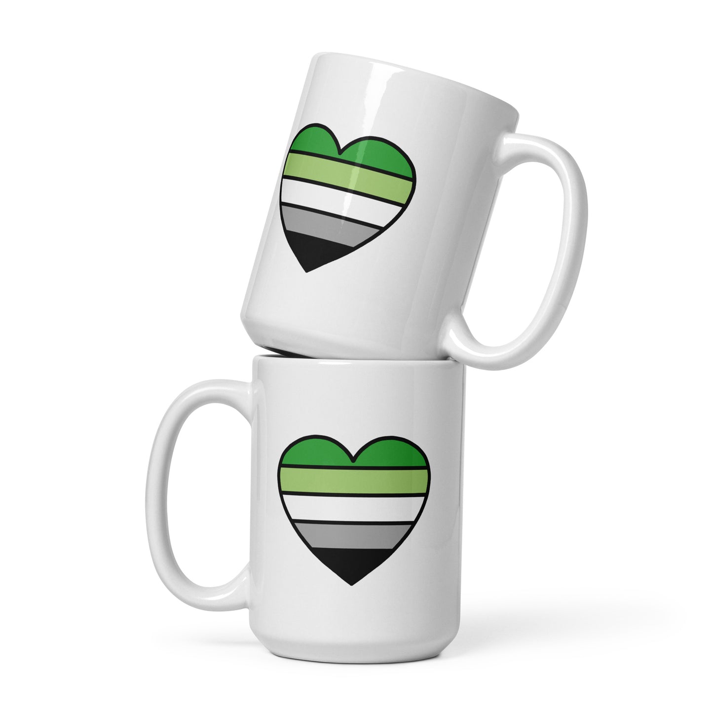 Aromantic Pride Heart Mug