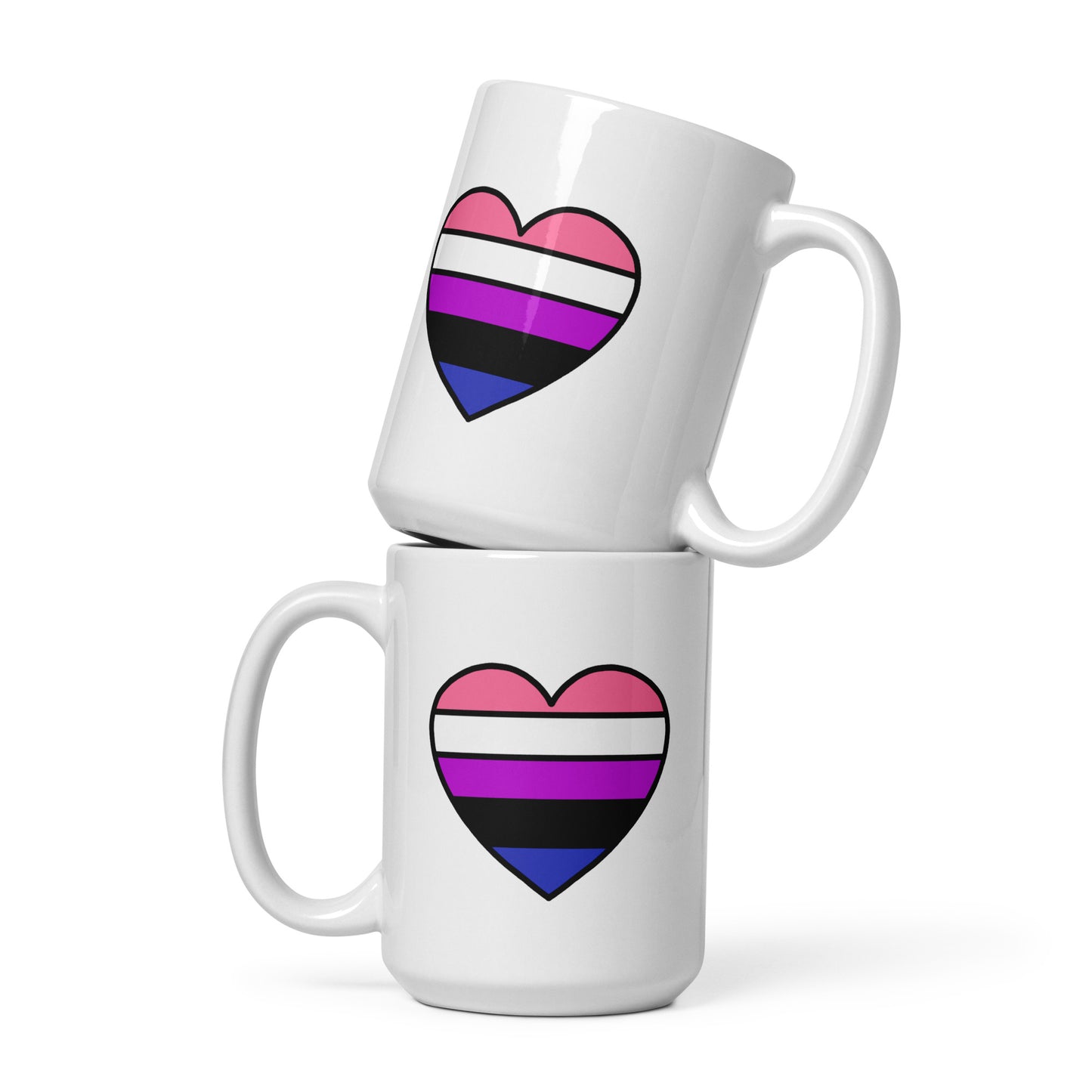 Genderfluid Pride Heart Mug
