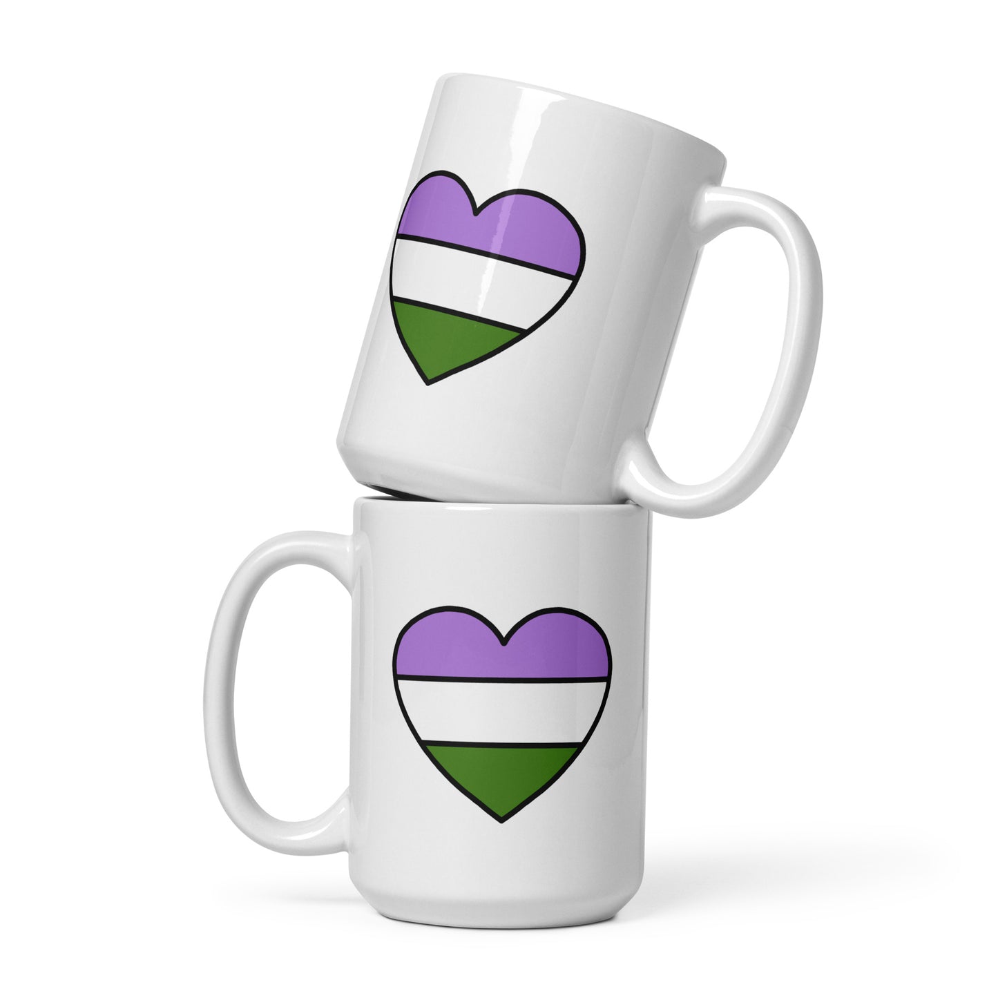 Genderqueer Pride Heart Mug