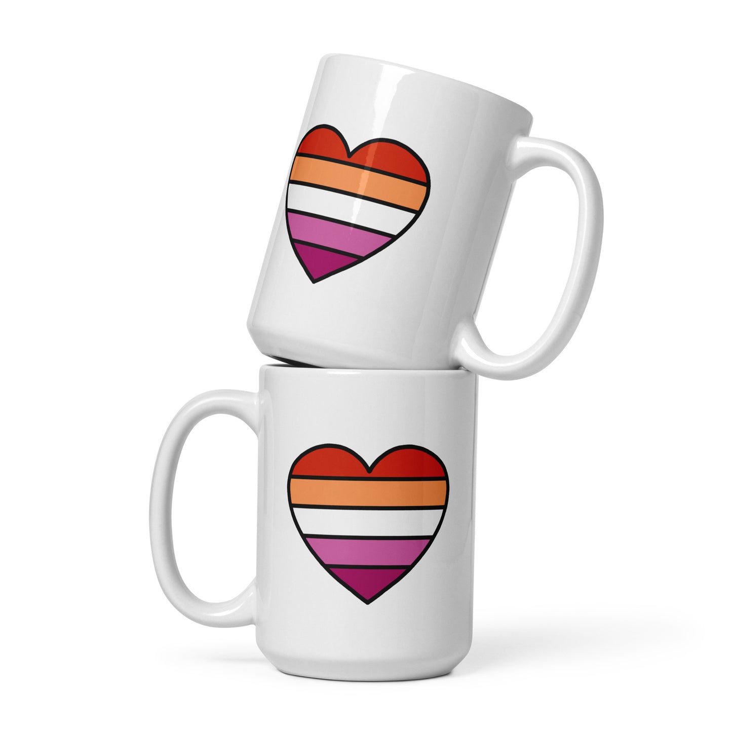 Lesbian Pride Heart Mug