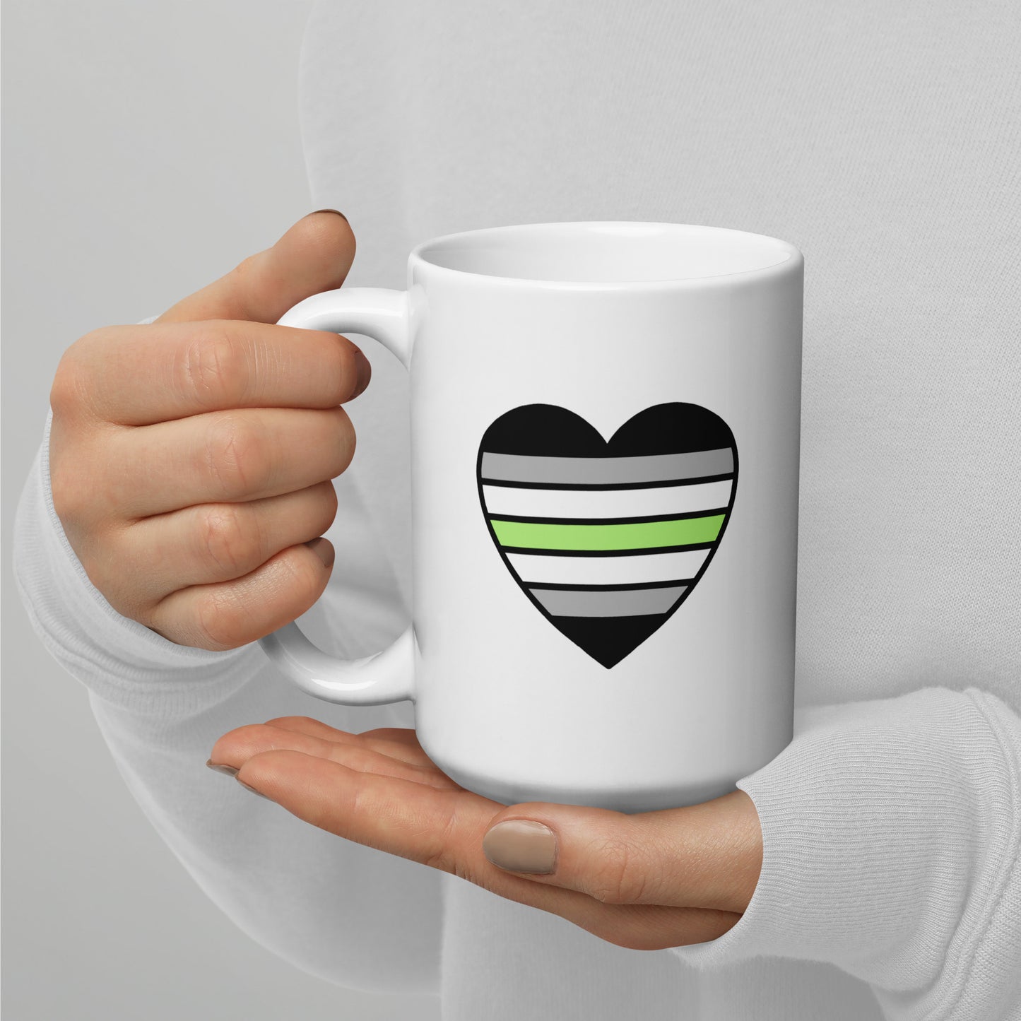 Agender Pride Heart Mug