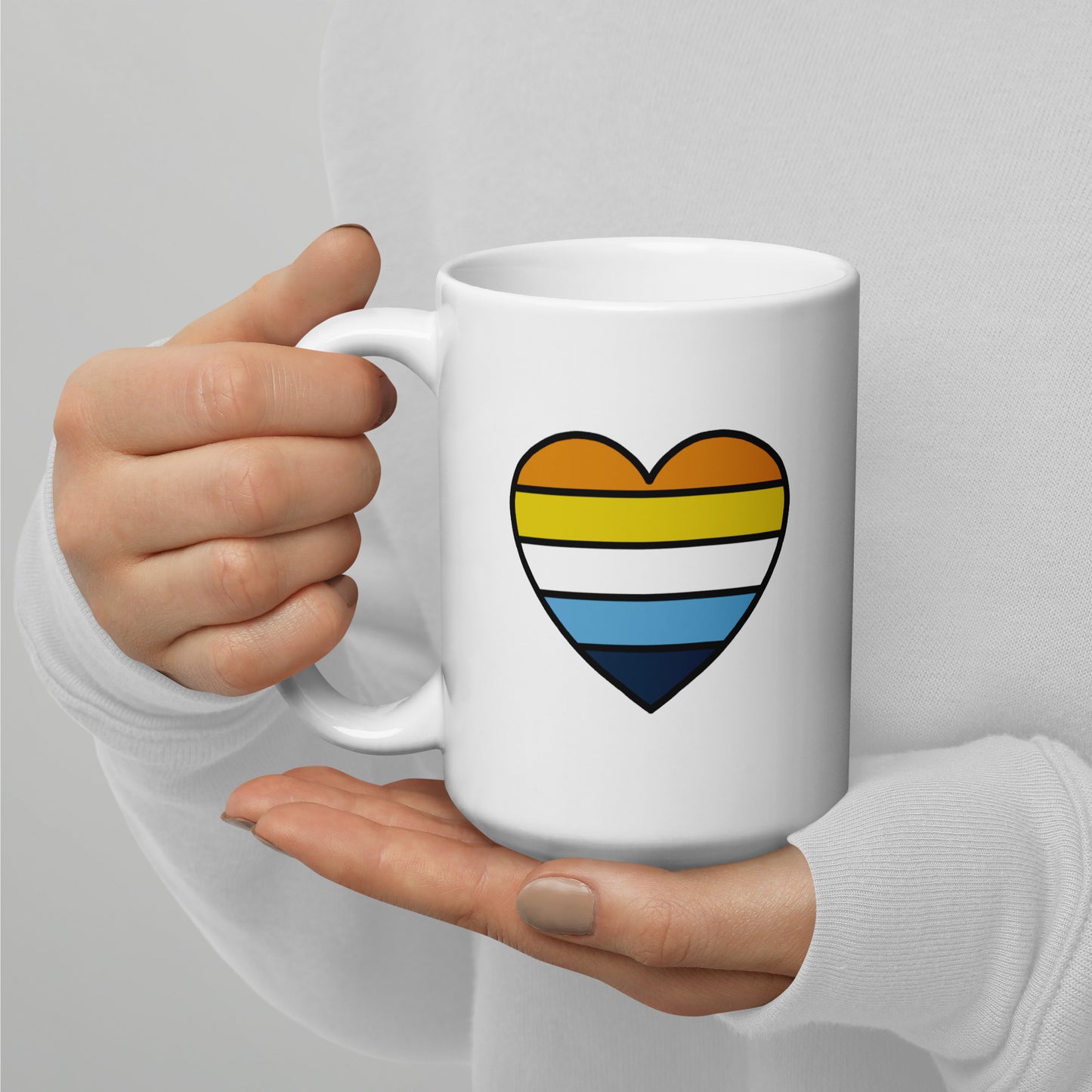 Aroace Pride Heart Mug