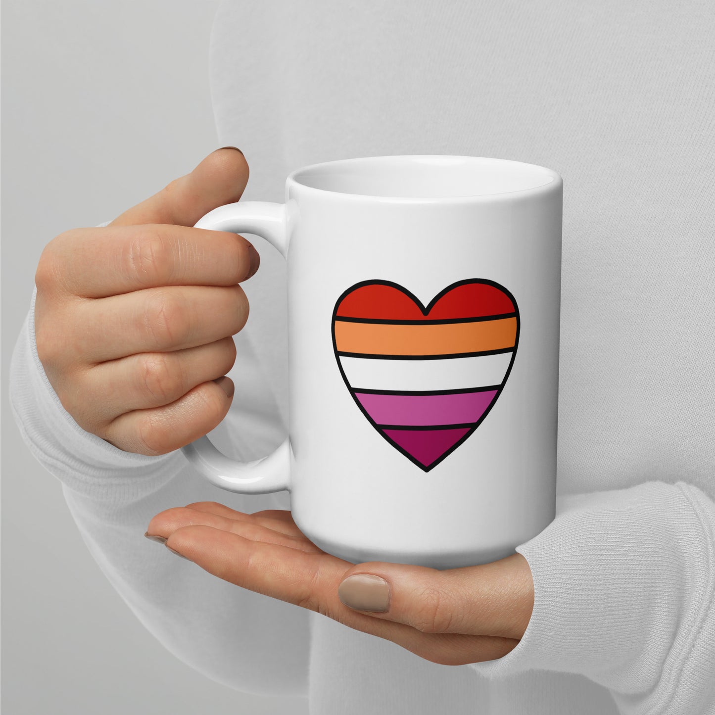 Lesbian Pride Heart Mug