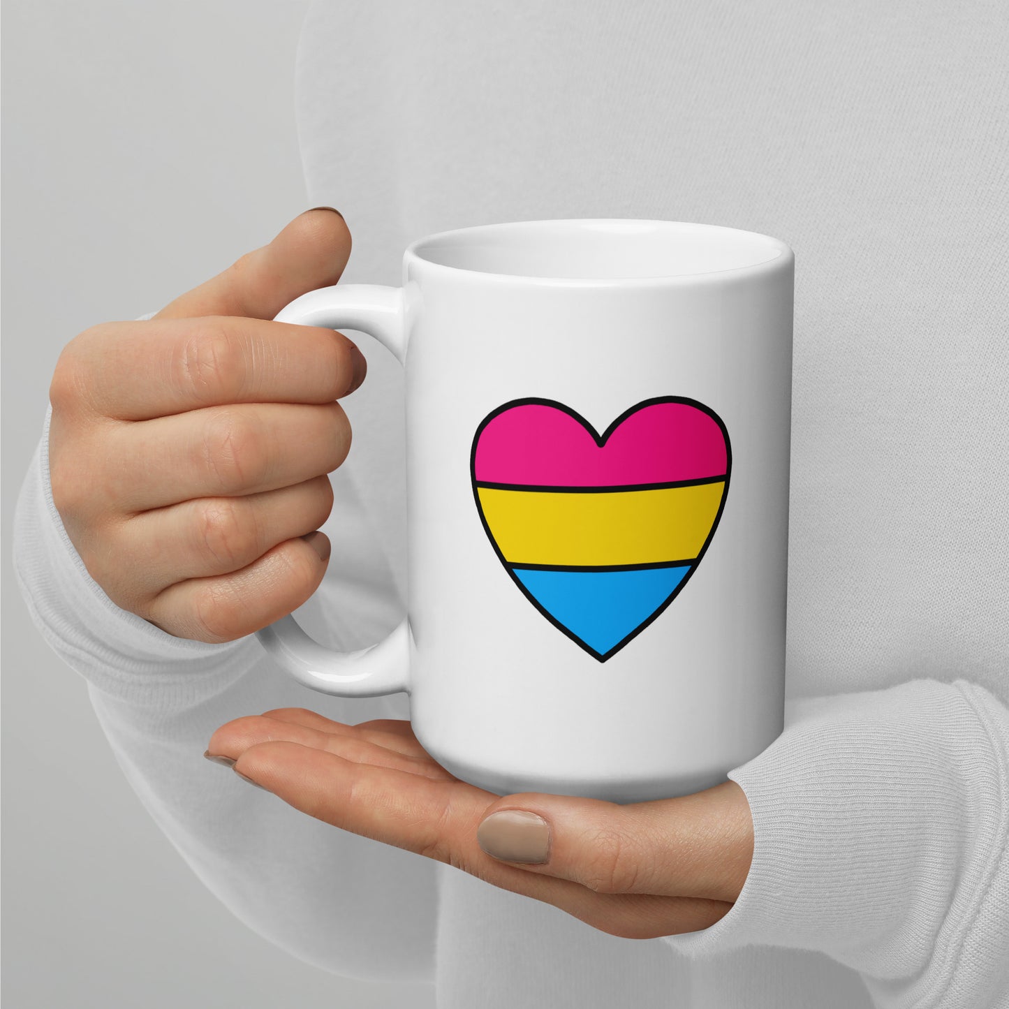 Pansexual Pride Heart Mug