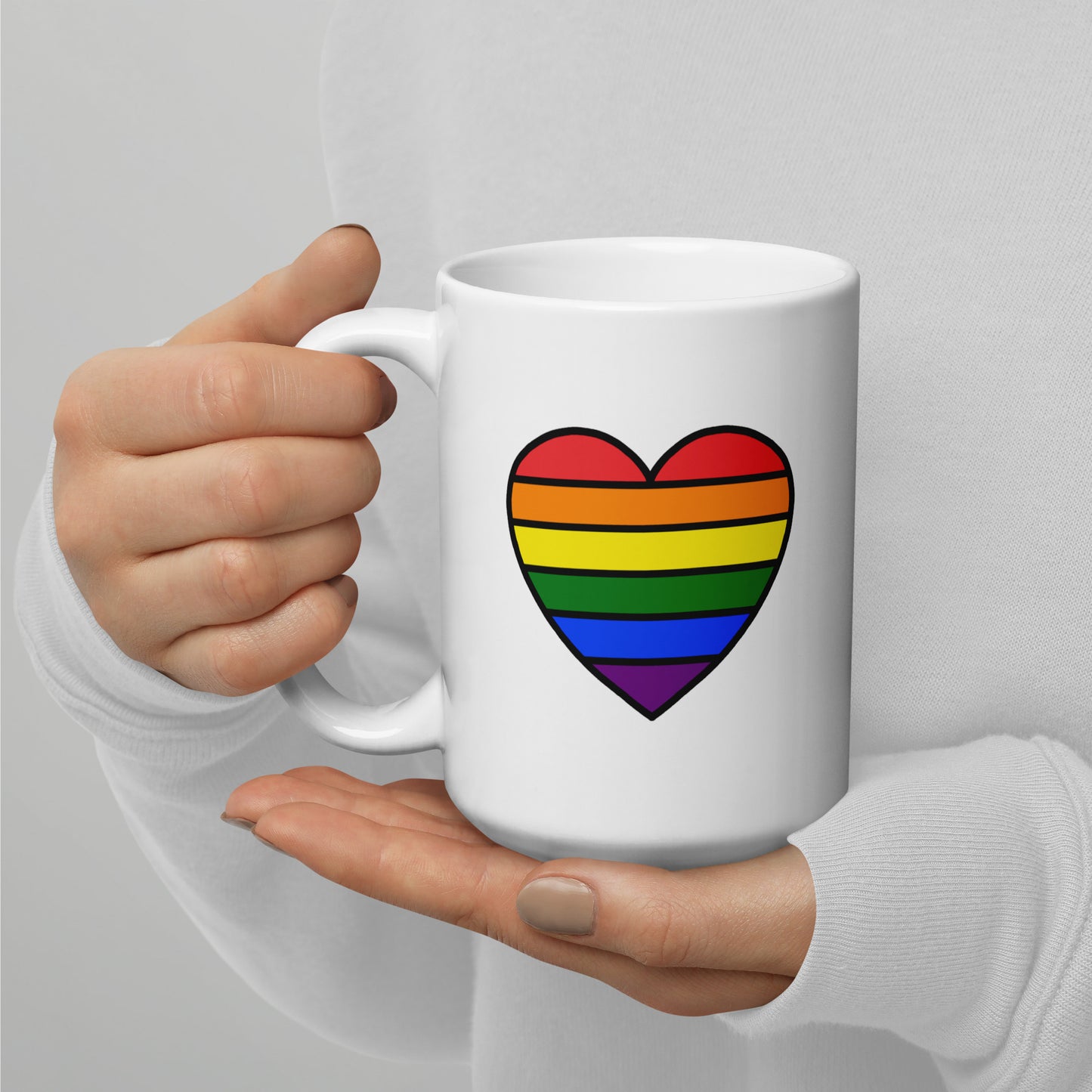 Rainbow Pride Heart Mug