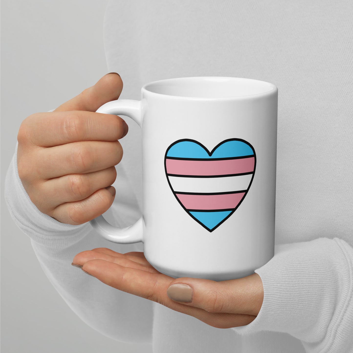 Transgender Pride Heart Mug