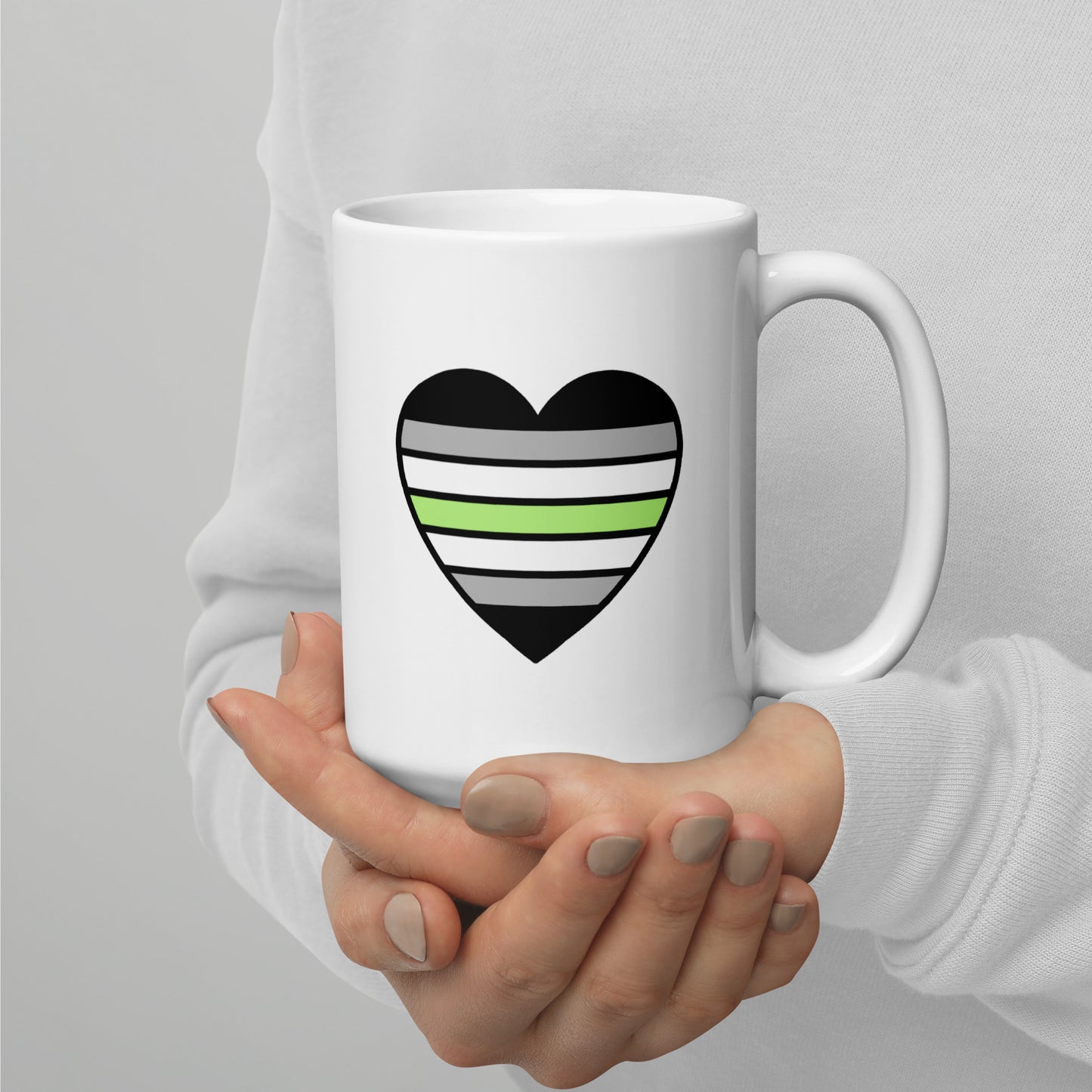 Agender Pride Heart Mug