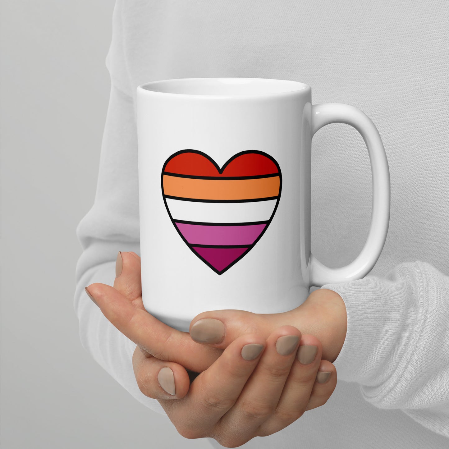 Lesbian Pride Heart Mug