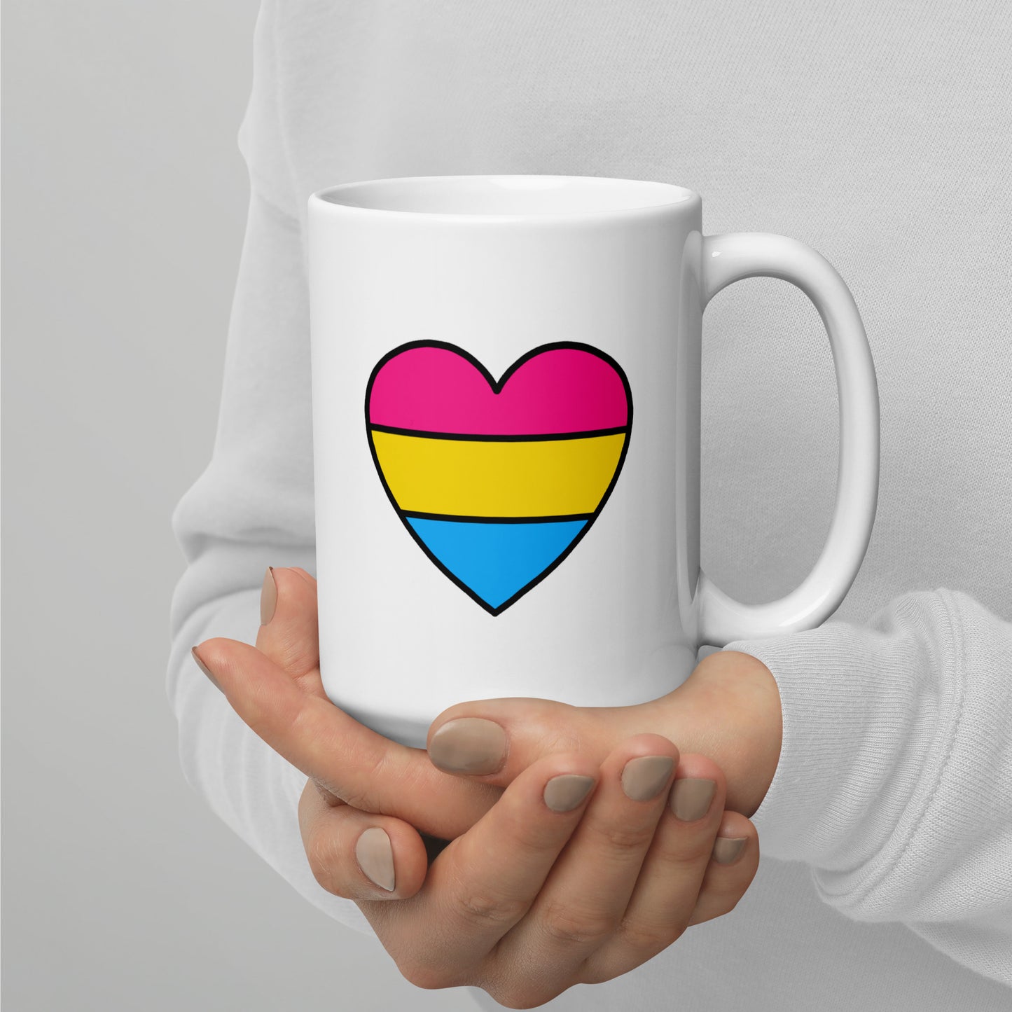 Pansexual Pride Heart Mug