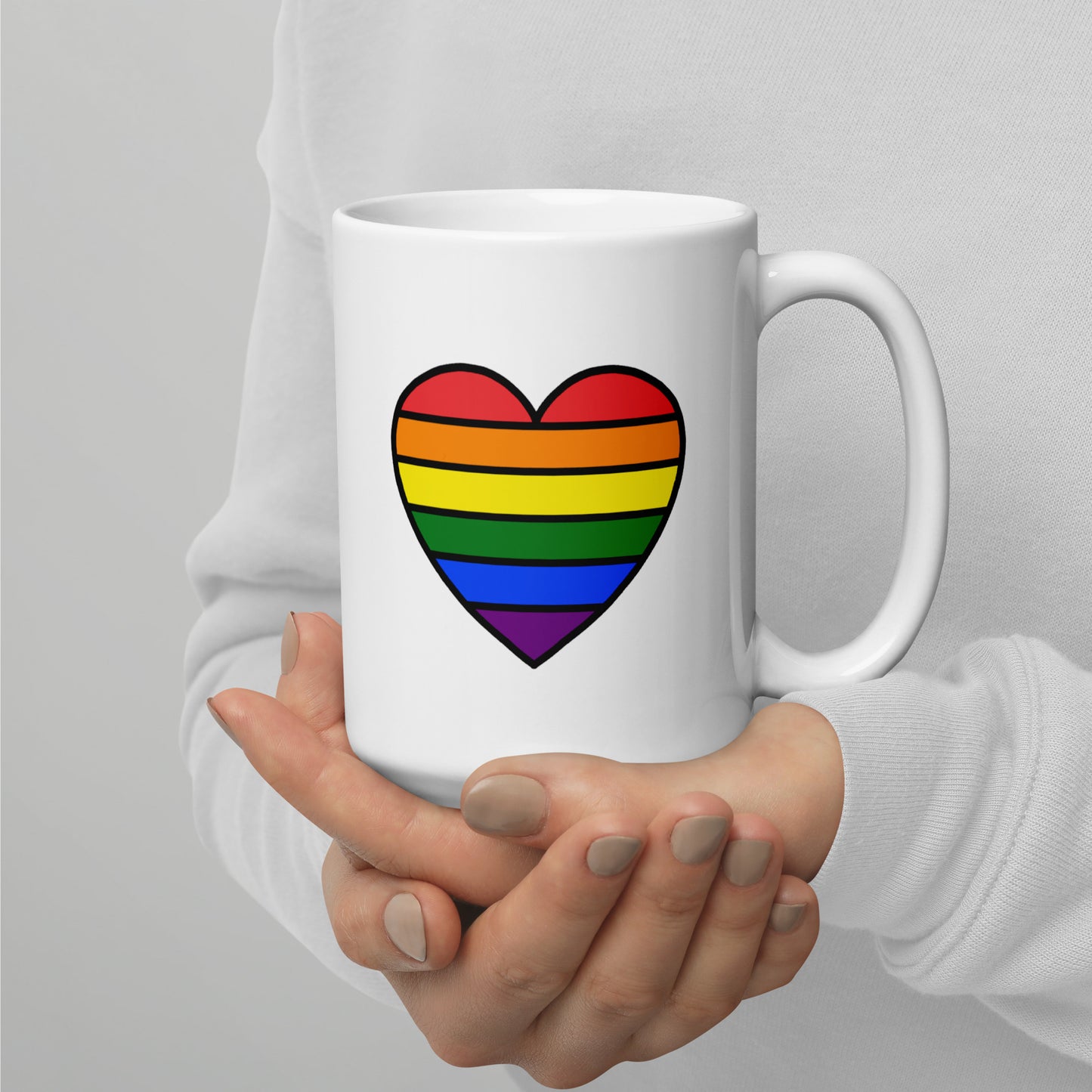 Rainbow Pride Heart Mug