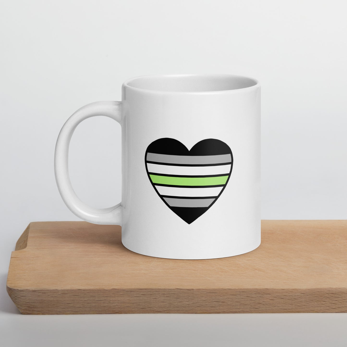 Agender Pride Heart Mug
