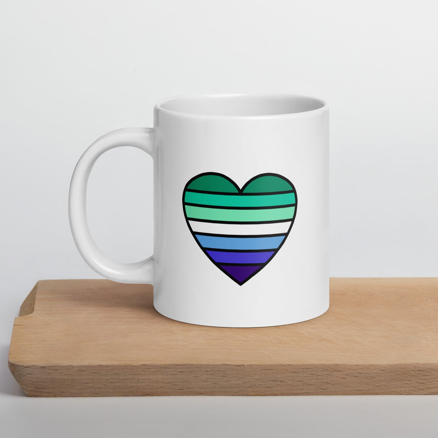 Masculine Gay Pride Heart Mug