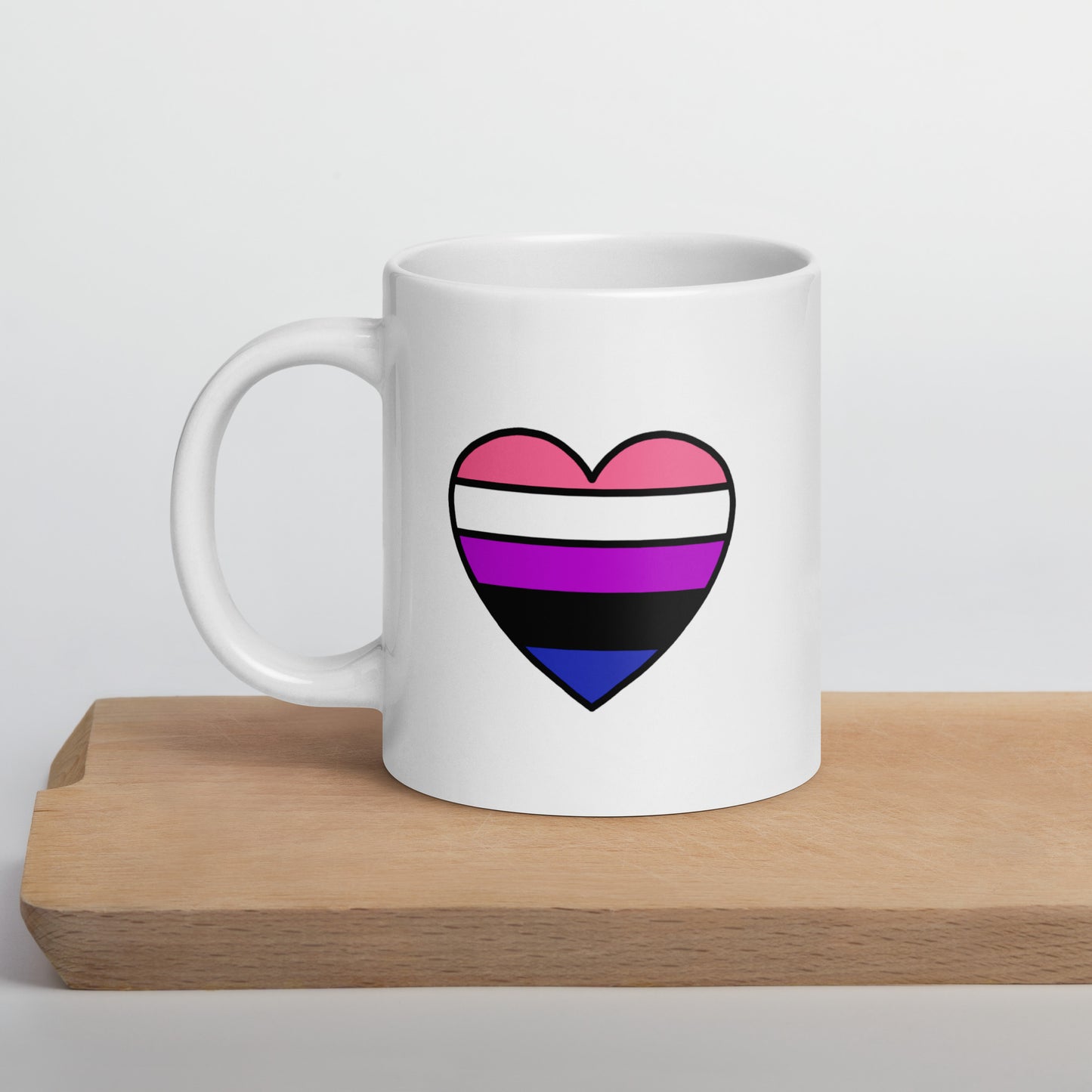 Genderfluid Pride Heart Mug