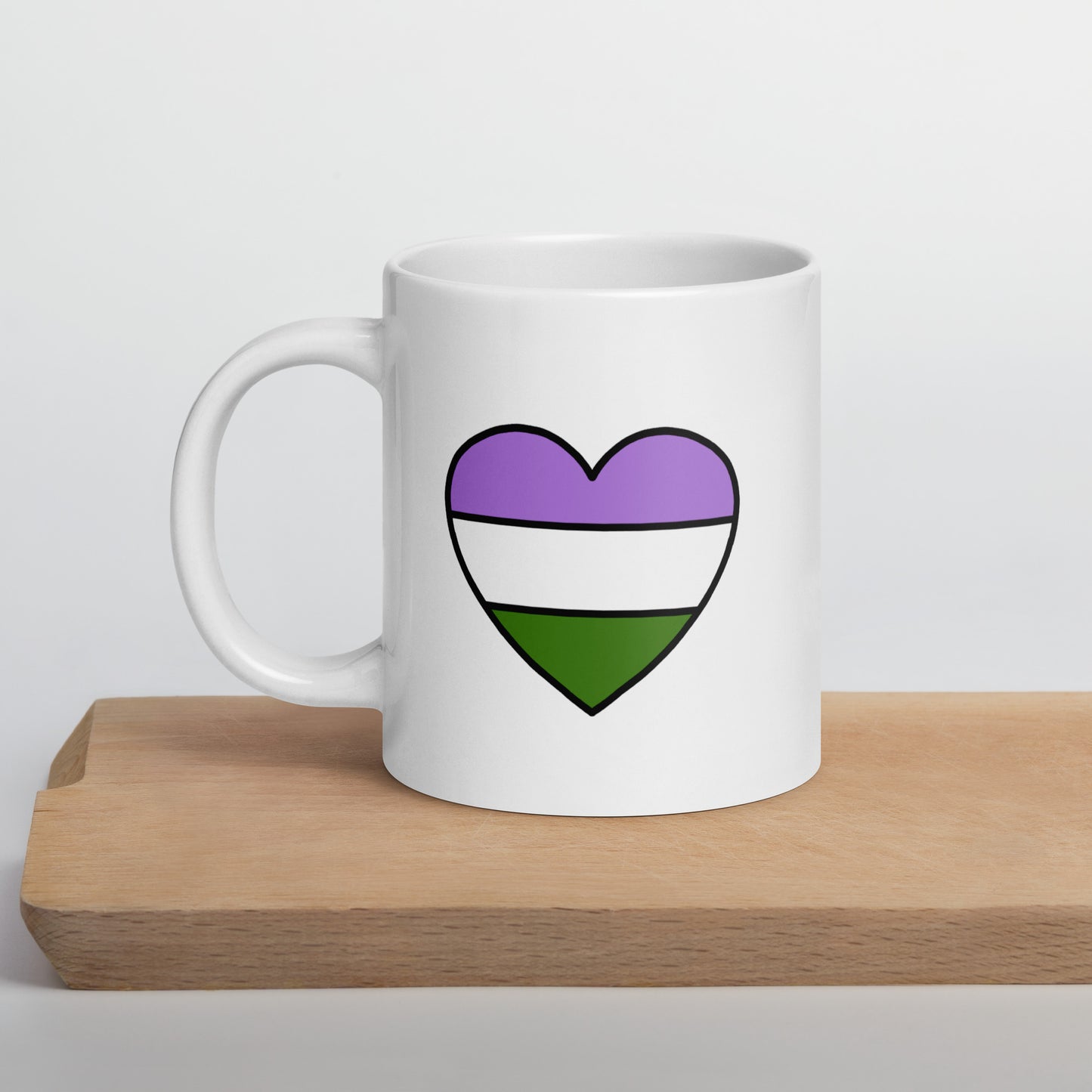 Genderqueer Pride Heart Mug