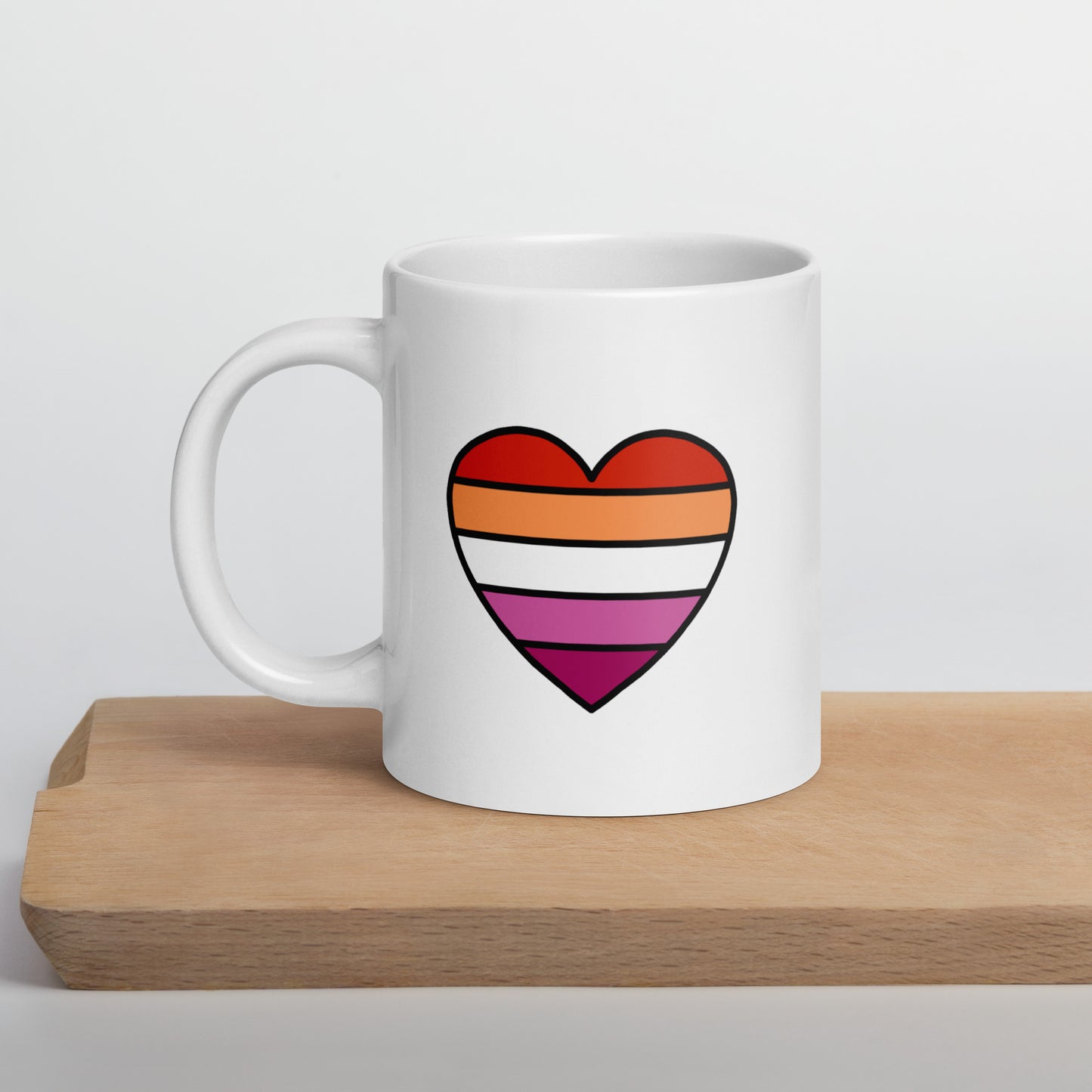 Lesbian Pride Heart Mug