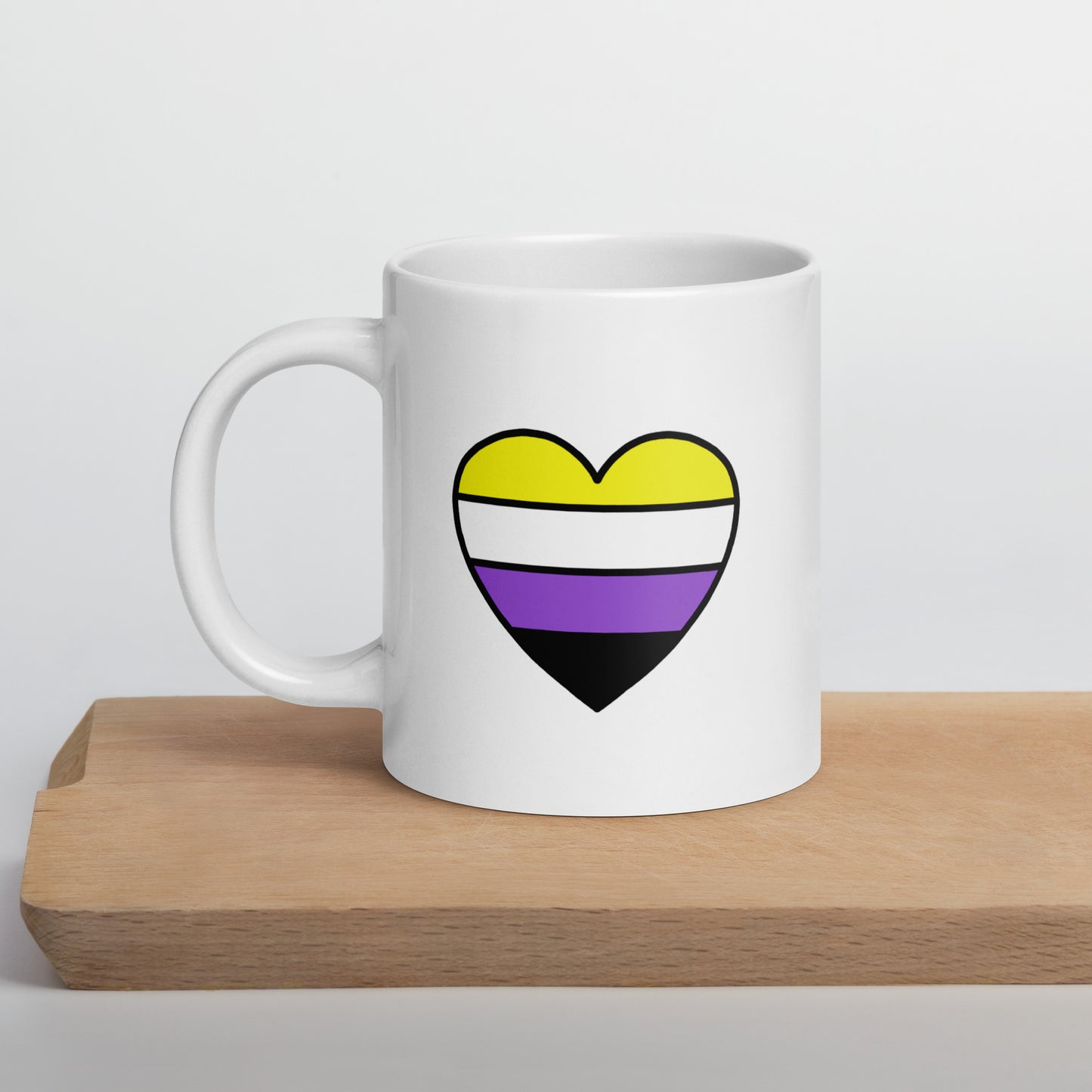 Nonbinary Pride Heart Mug