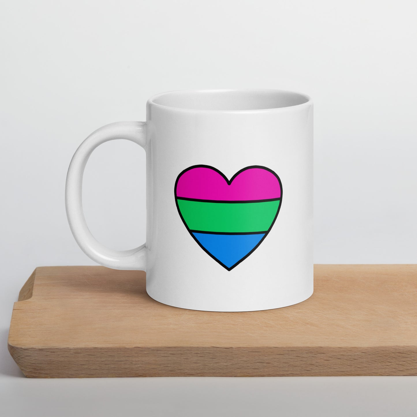Polysexual Pride Heart Mug