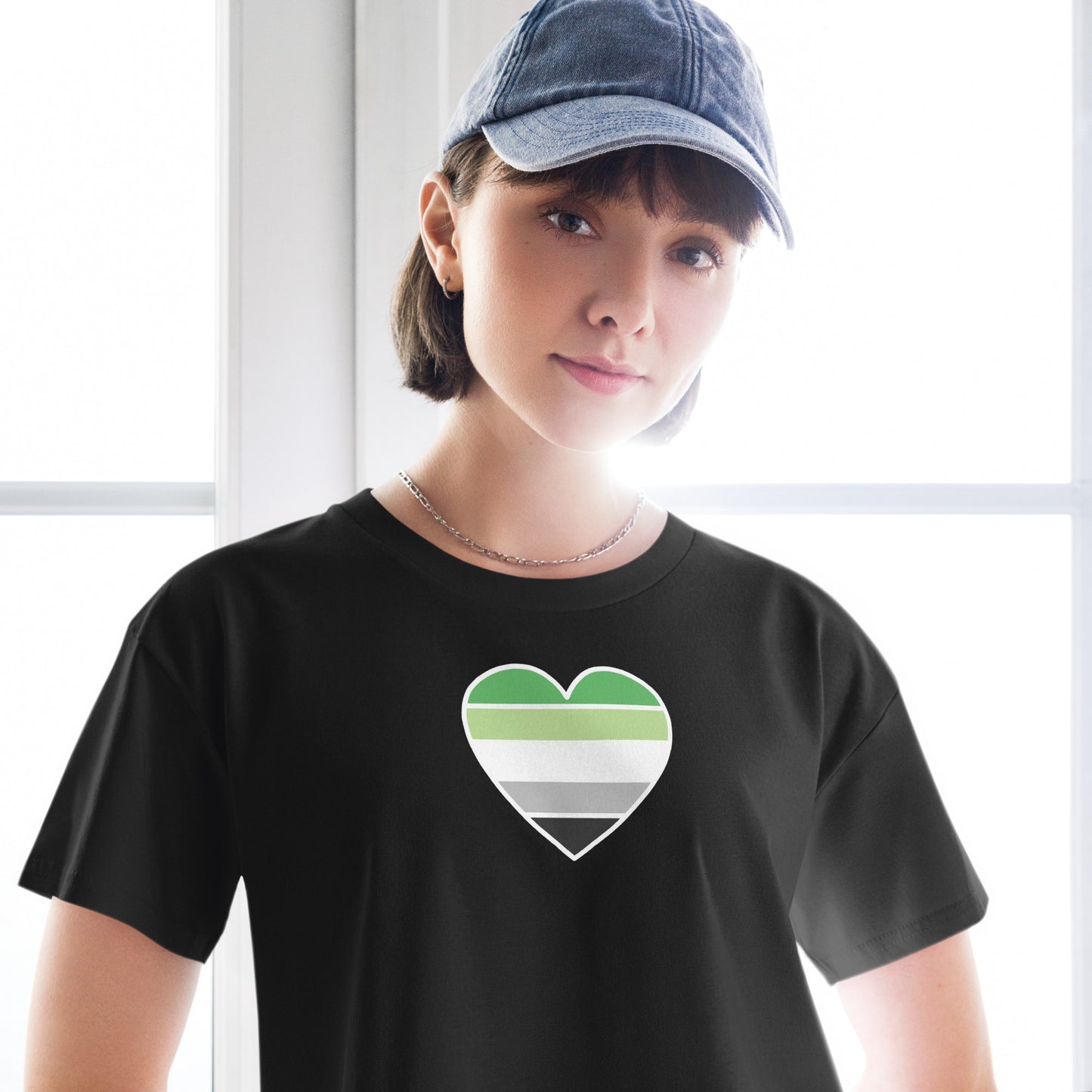 Aromantic Pride Heart Crop Top