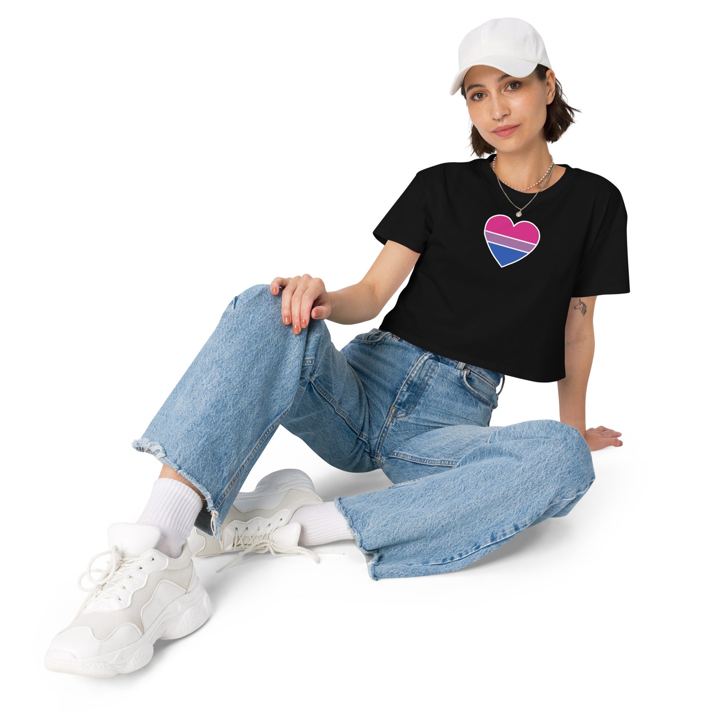 Bisexual Pride Heart Crop Top