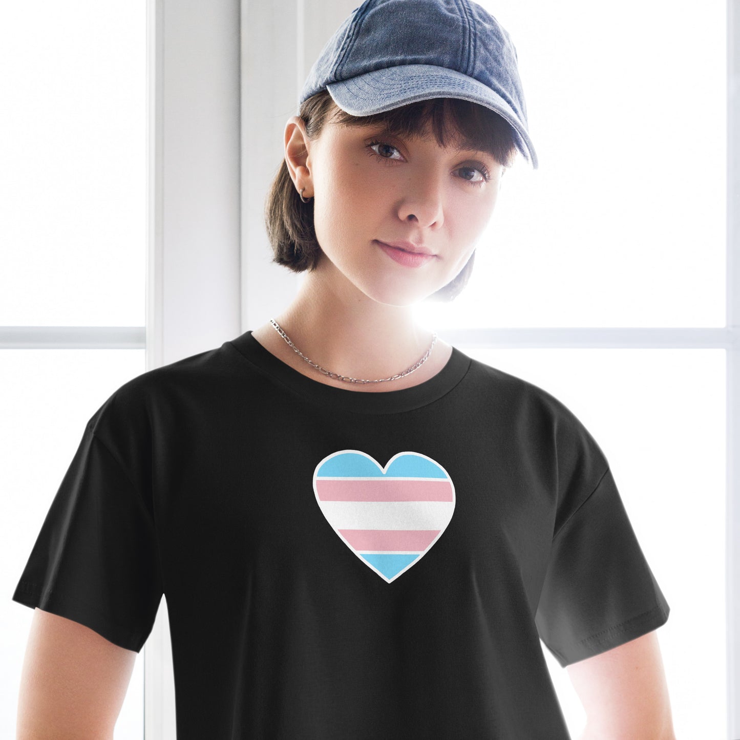 Transgender Pride Heart Crop Top