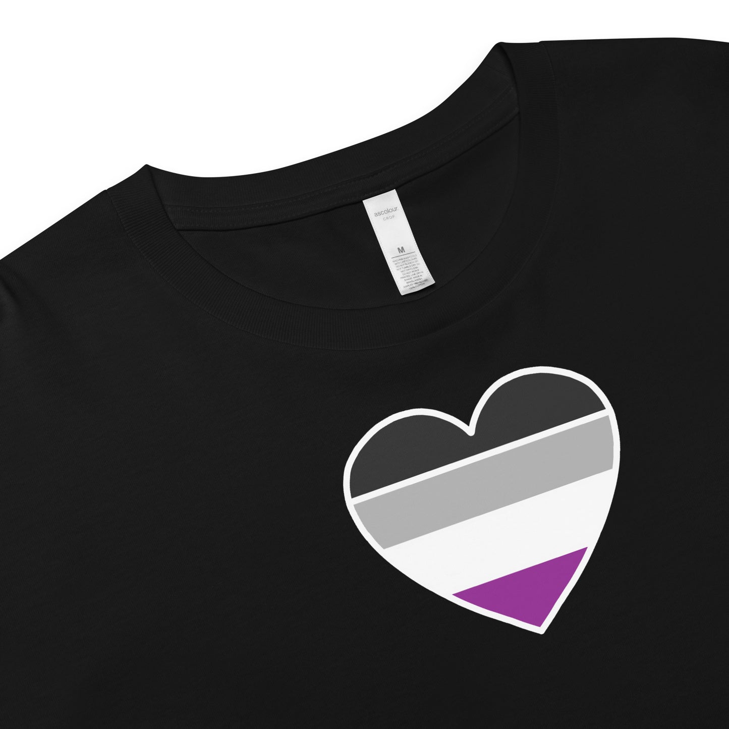 Asexual Pride Heart Crop Top