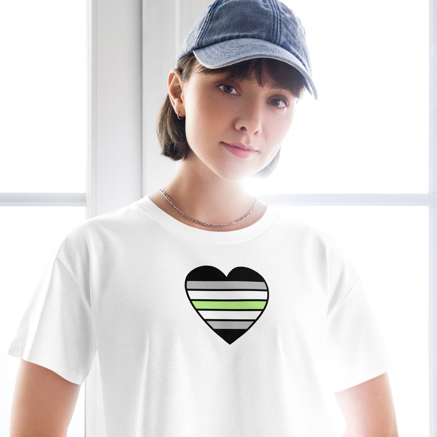 Agender Pride Heart Crop Top