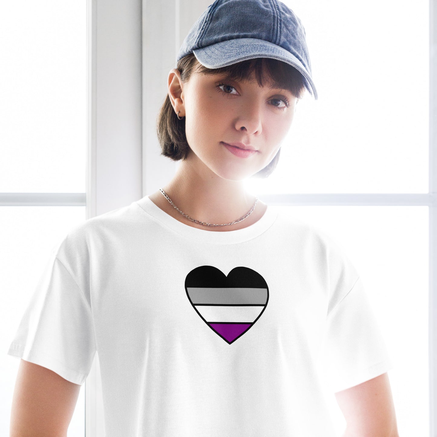 Asexual Pride Heart Crop Top