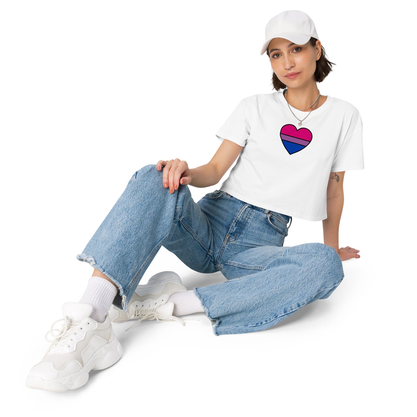 Bisexual Pride Heart Crop Top