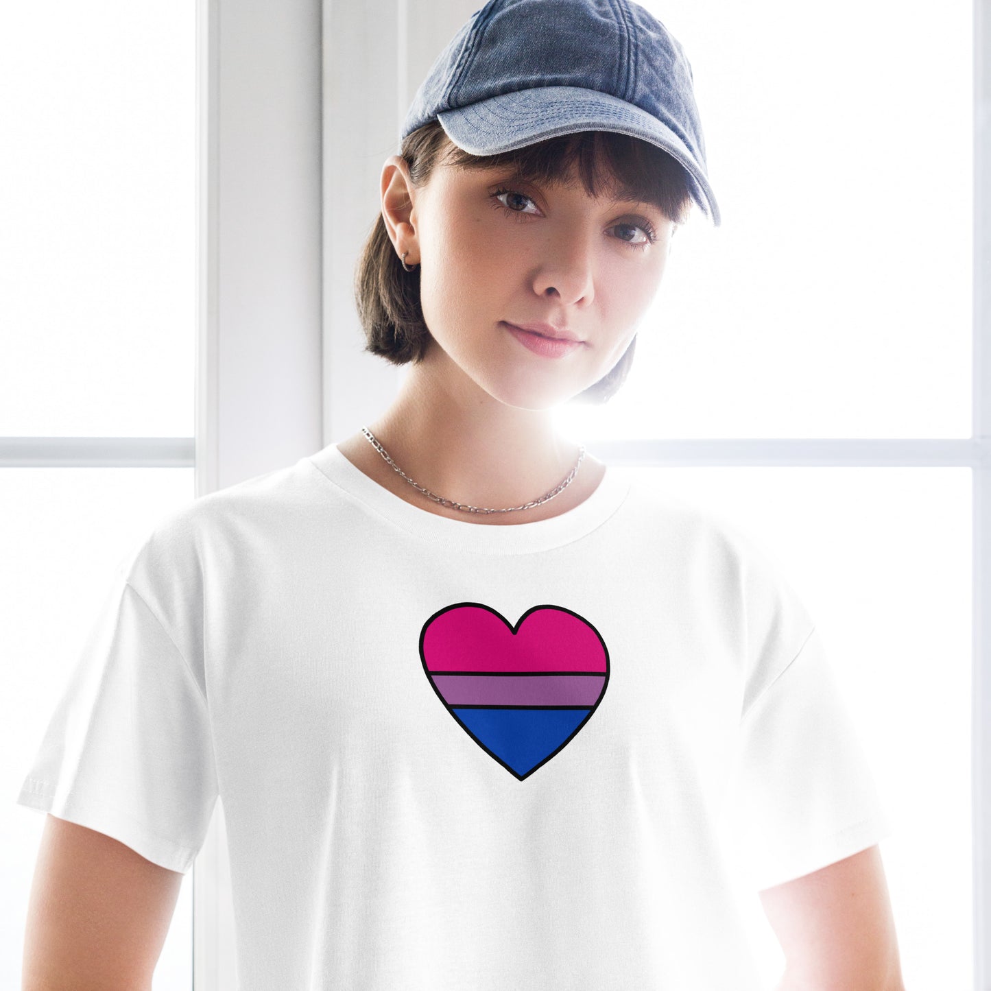 Bisexual Pride Heart Crop Top