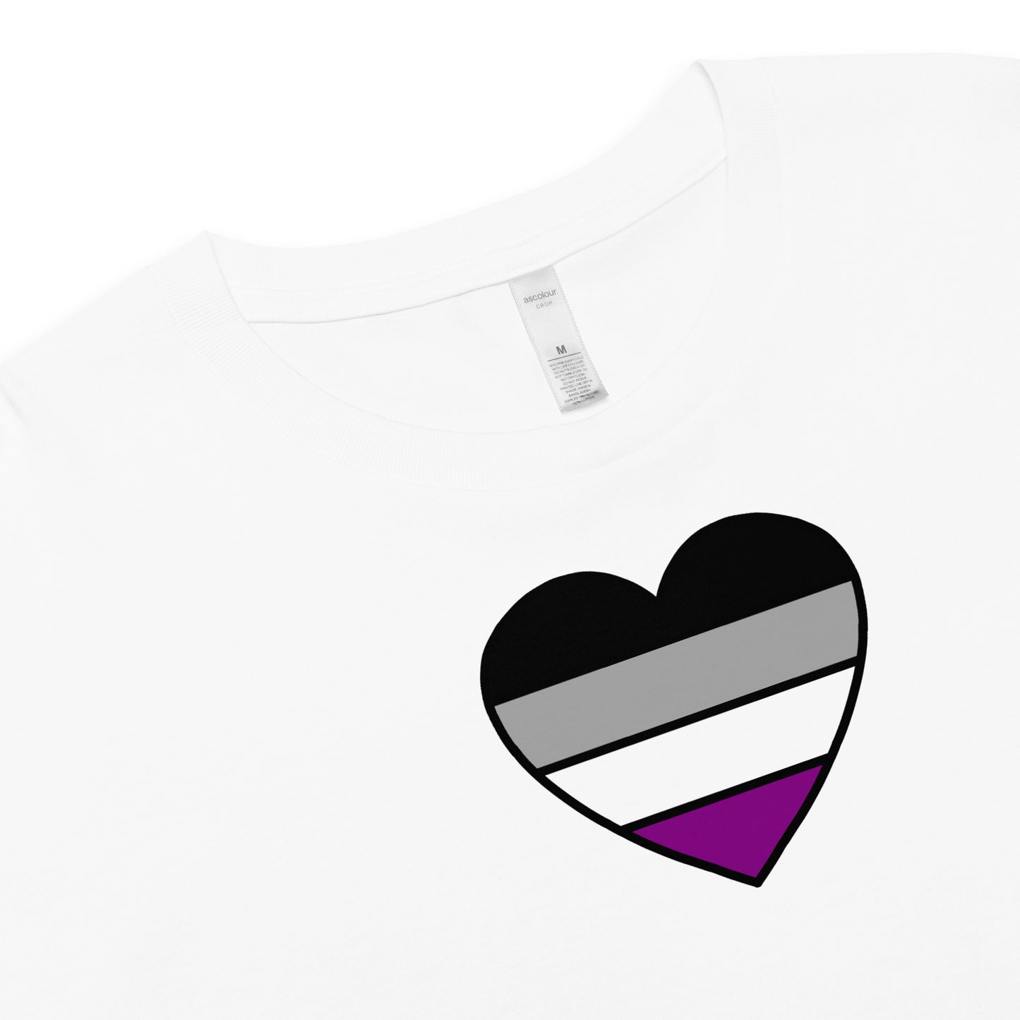 Asexual Pride Heart Crop Top