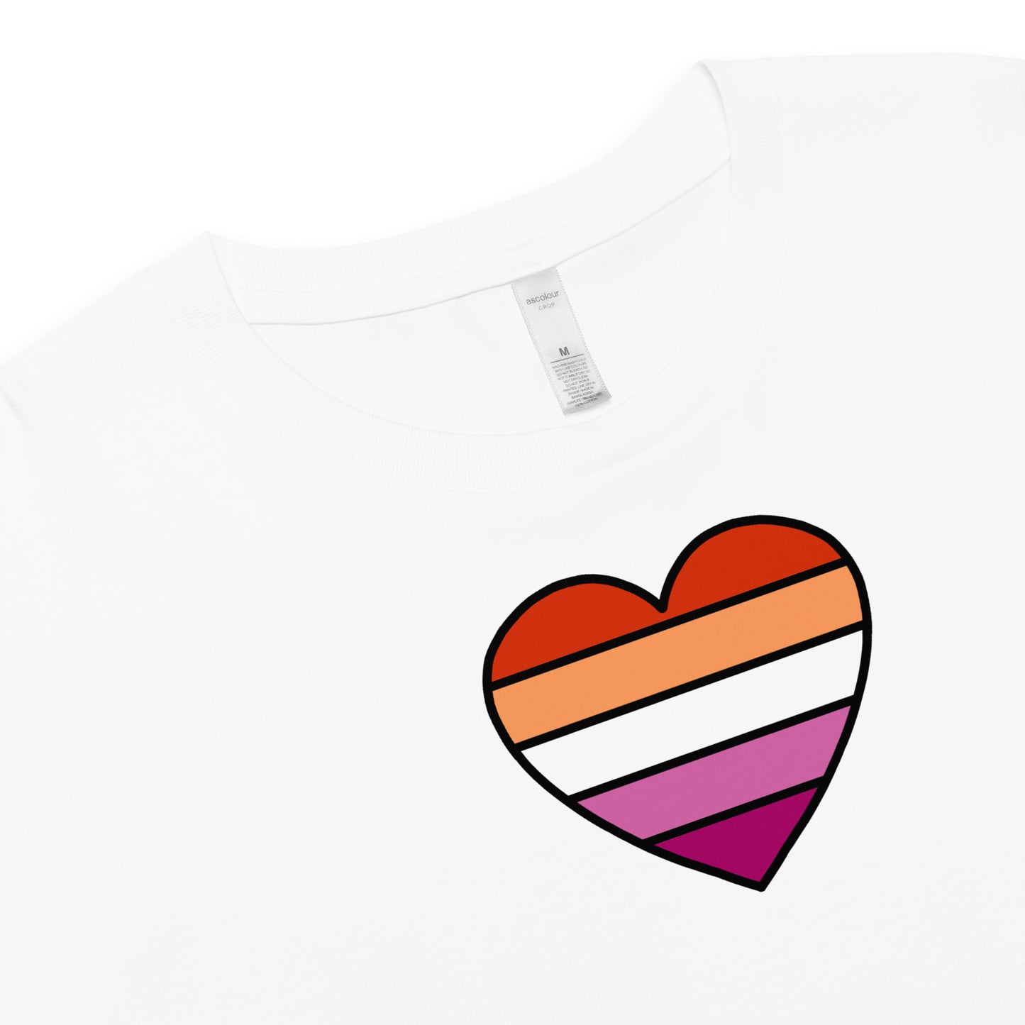 Lesbian Pride Heart Crop Top